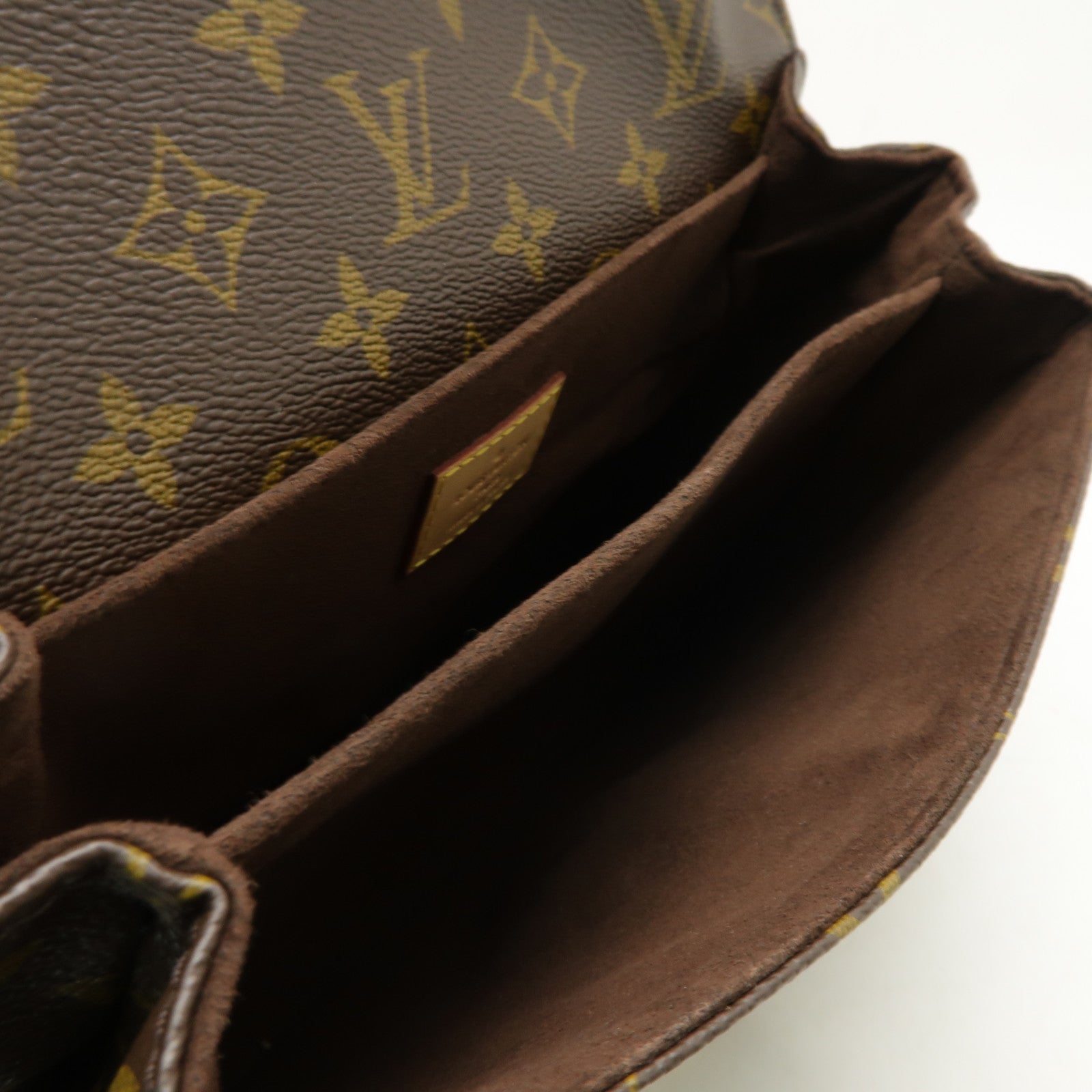 LOUIS VUITTON Monogram Pochette Metis MM金扣手挽肩背兩用袋棕色