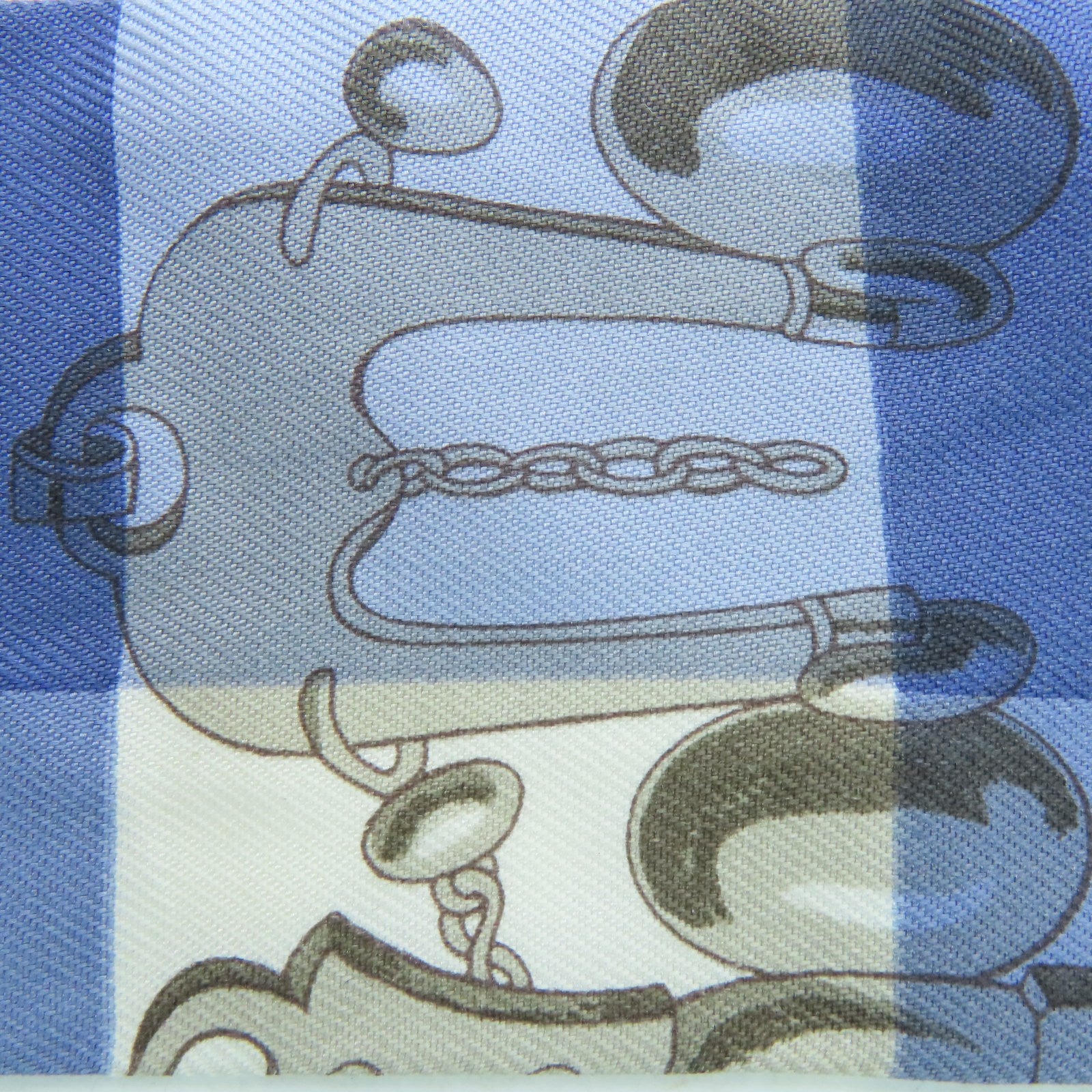 HERMES 絲質Twilly絲巾藍色