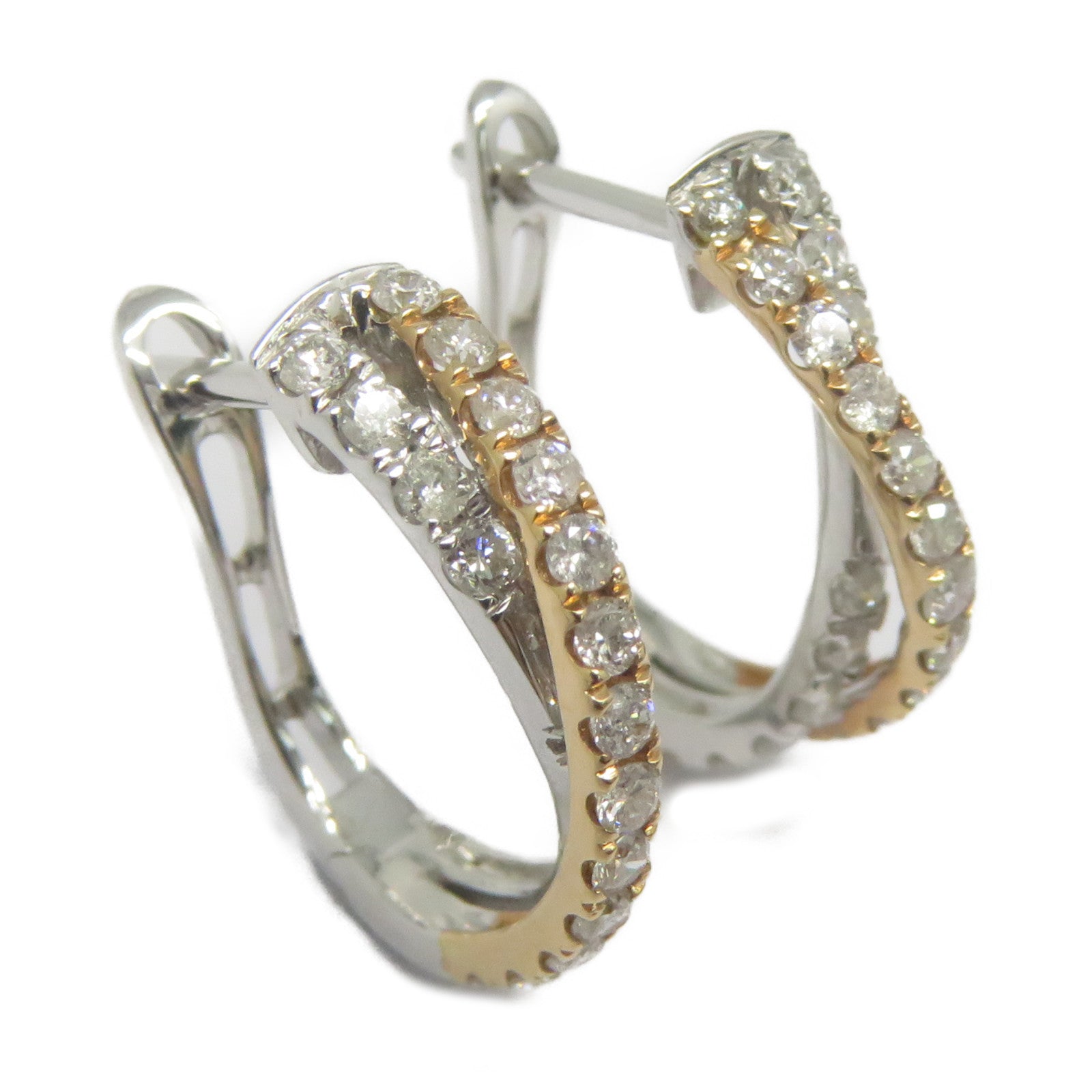 JEWELRY 18K白金/玫瑰金Diamond Earrings 0.576ct鑽石耳環