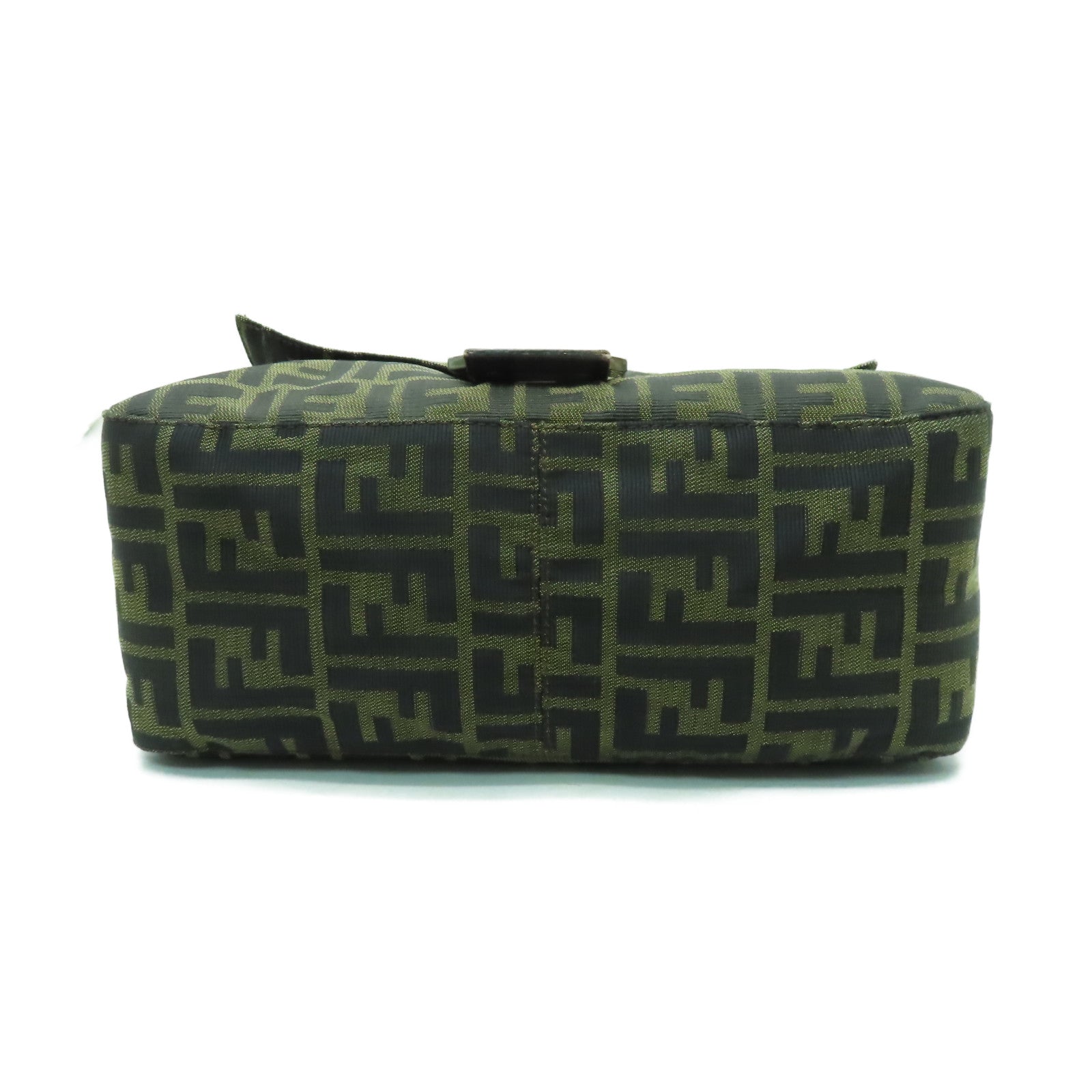 FENDI 帆布Shoulder Bag銀扣肩背袋啡色