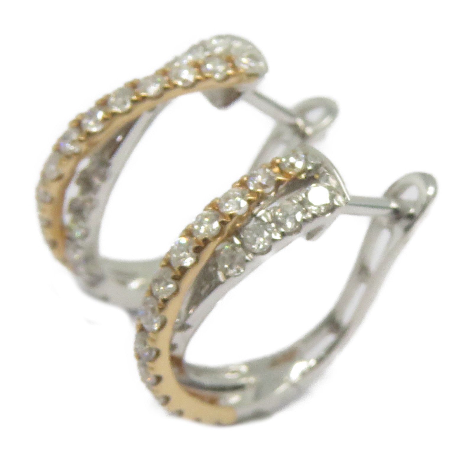 JEWELRY 18K白金/玫瑰金Diamond Earrings 0.576ct鑽石耳環