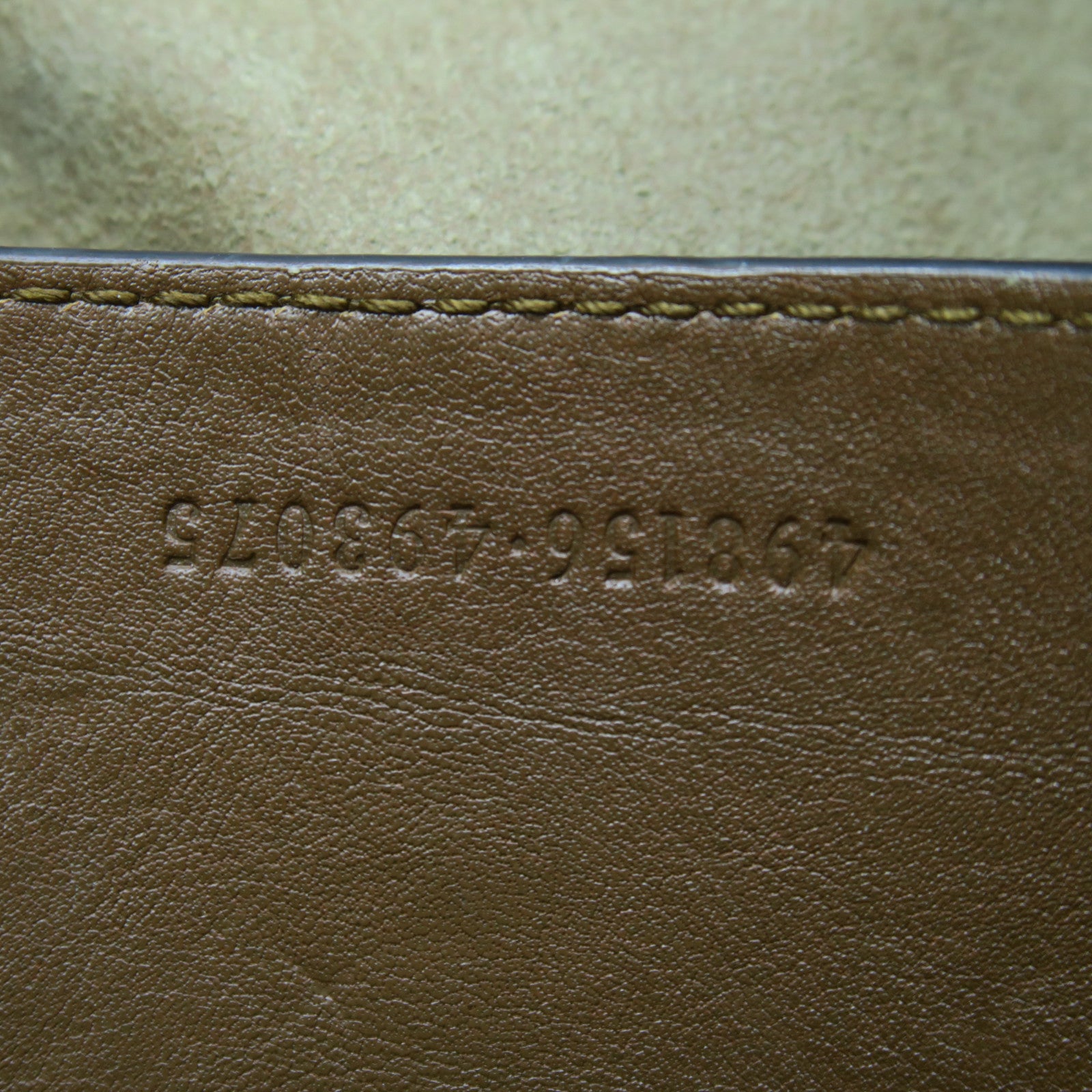 GUCCI 塗層帆布Shoulder Bag金扣肩背袋卡其色