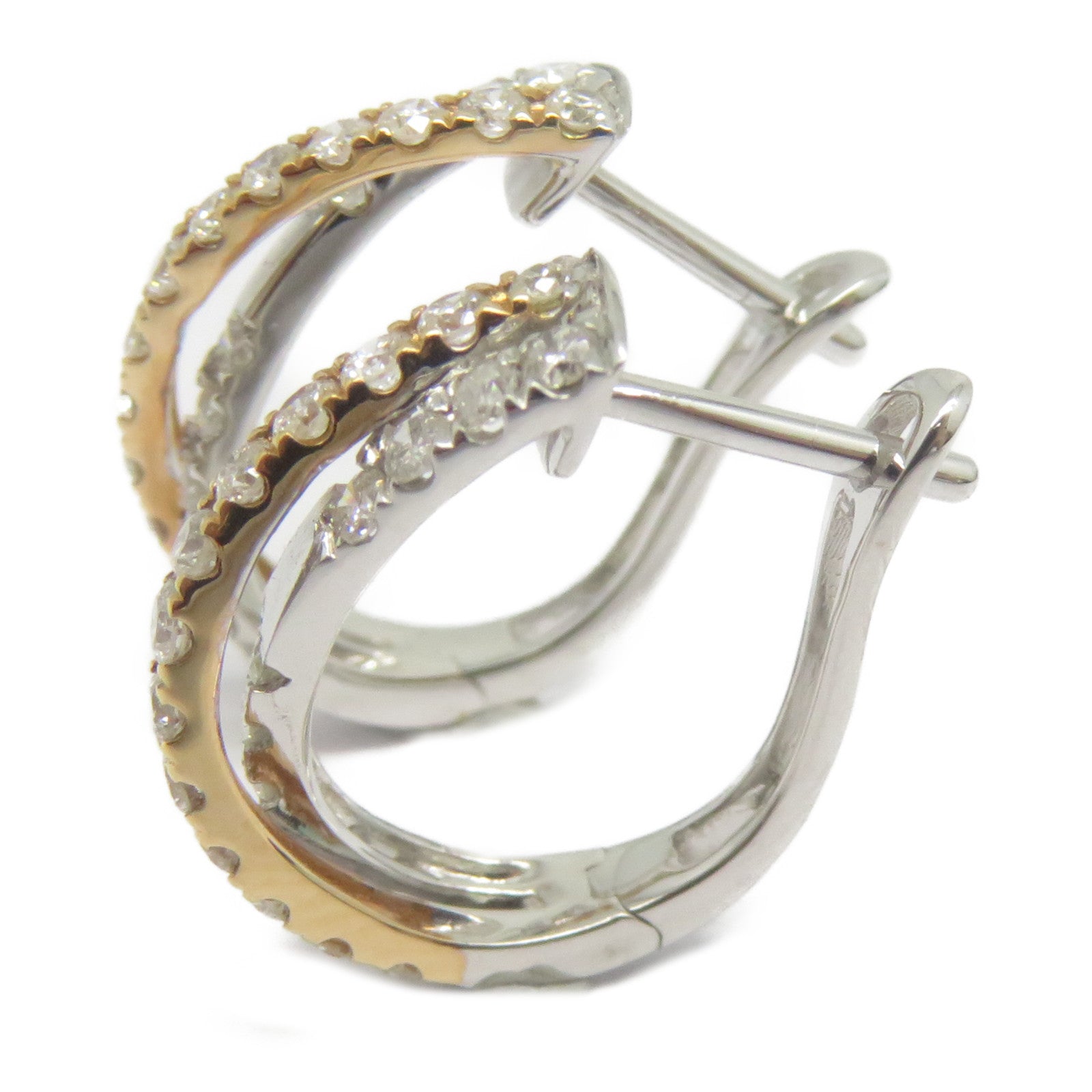 JEWELRY 18K白金/玫瑰金Diamond Earrings 0.576ct鑽石耳環
