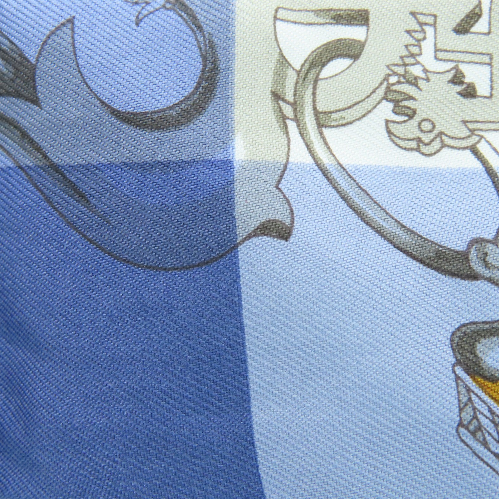 HERMES 絲質Twilly絲巾藍色