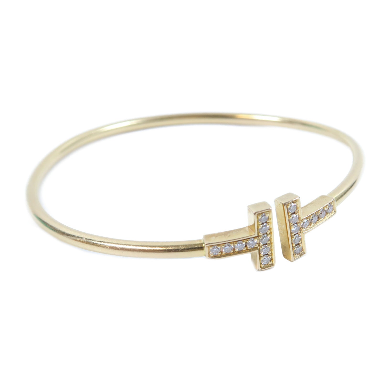 TIFFANY＆CO 18K黃金Diamond Wire Bracelet鑽石手鐲