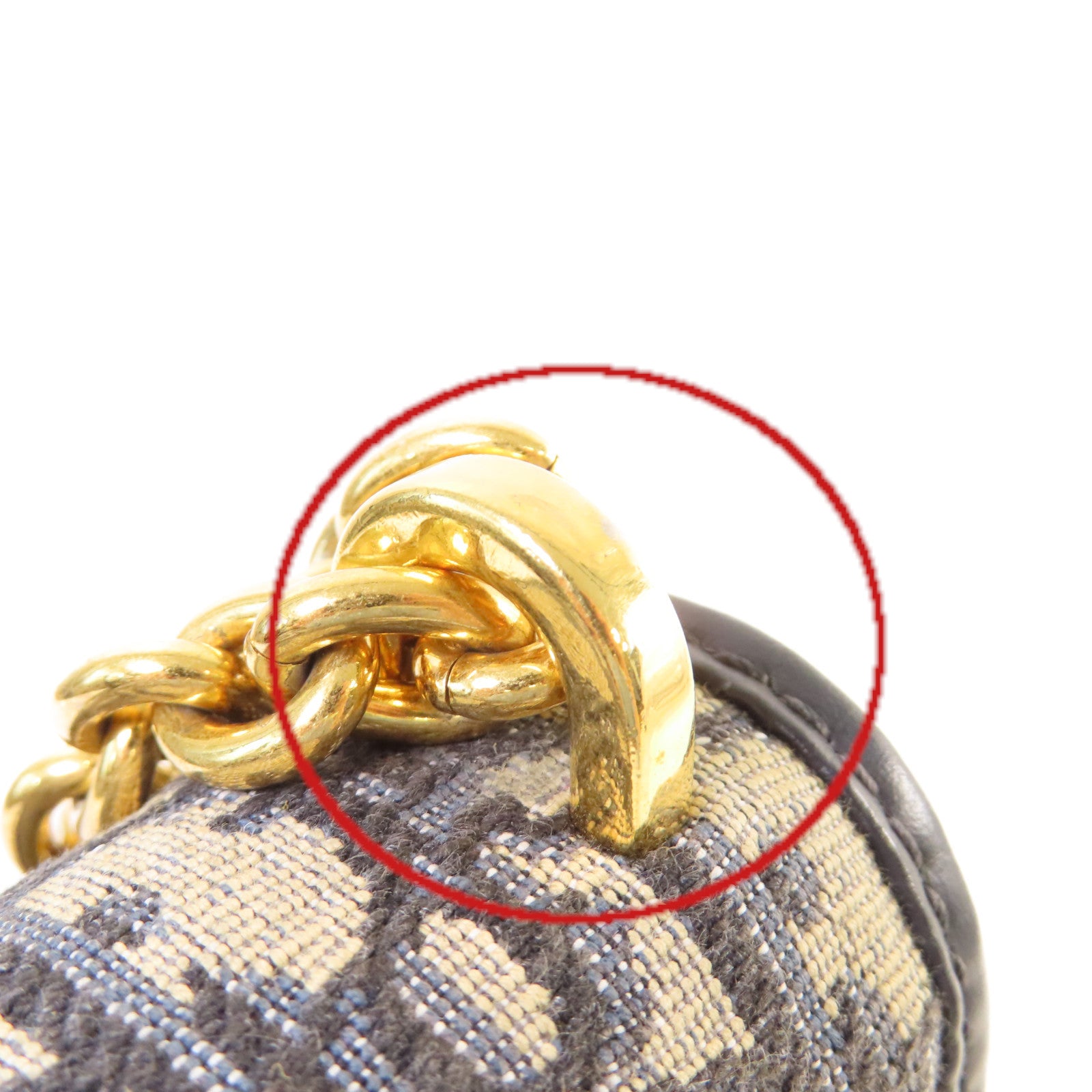Dior Oblique帆布Chain Shoulder Bag金扣鏈帶肩背袋寶藍色/啡色