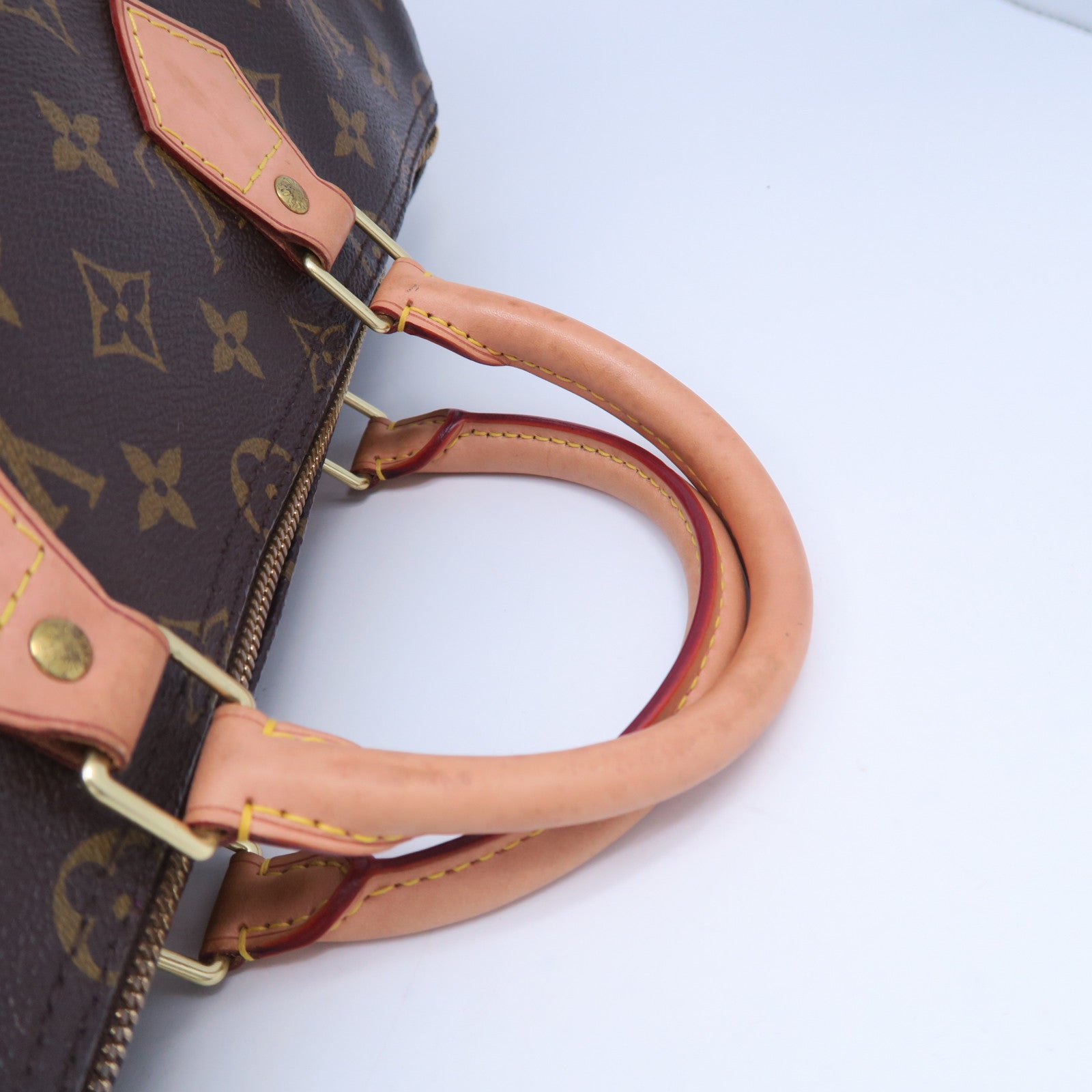 LOUIS VUITTON Monogram Speedy Bandouliere 35金扣手挽肩背兩用袋啡色