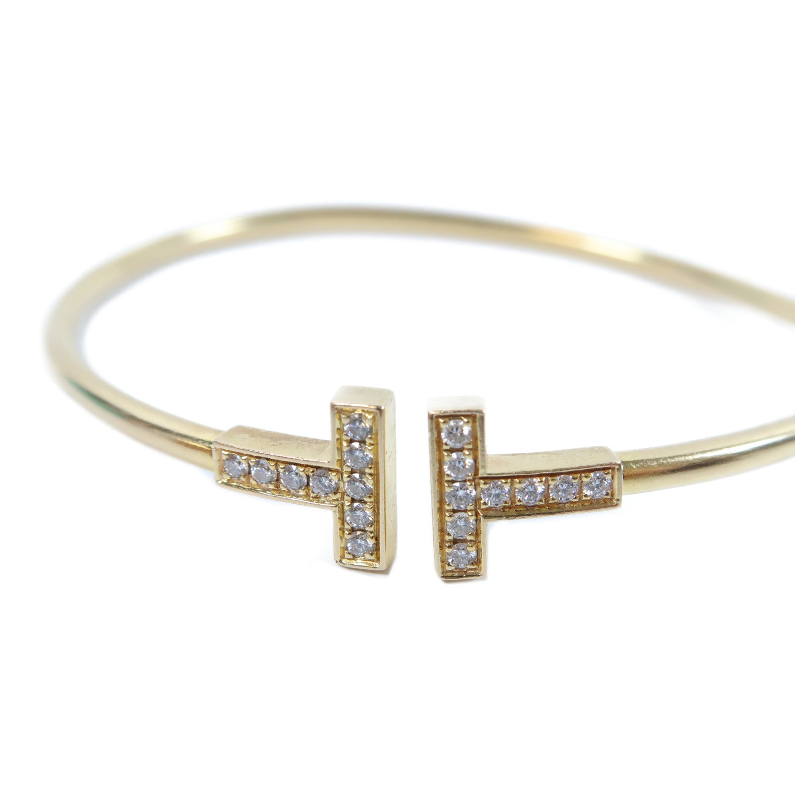 TIFFANY＆CO 18K黃金Diamond Wire Bracelet鑽石手鐲