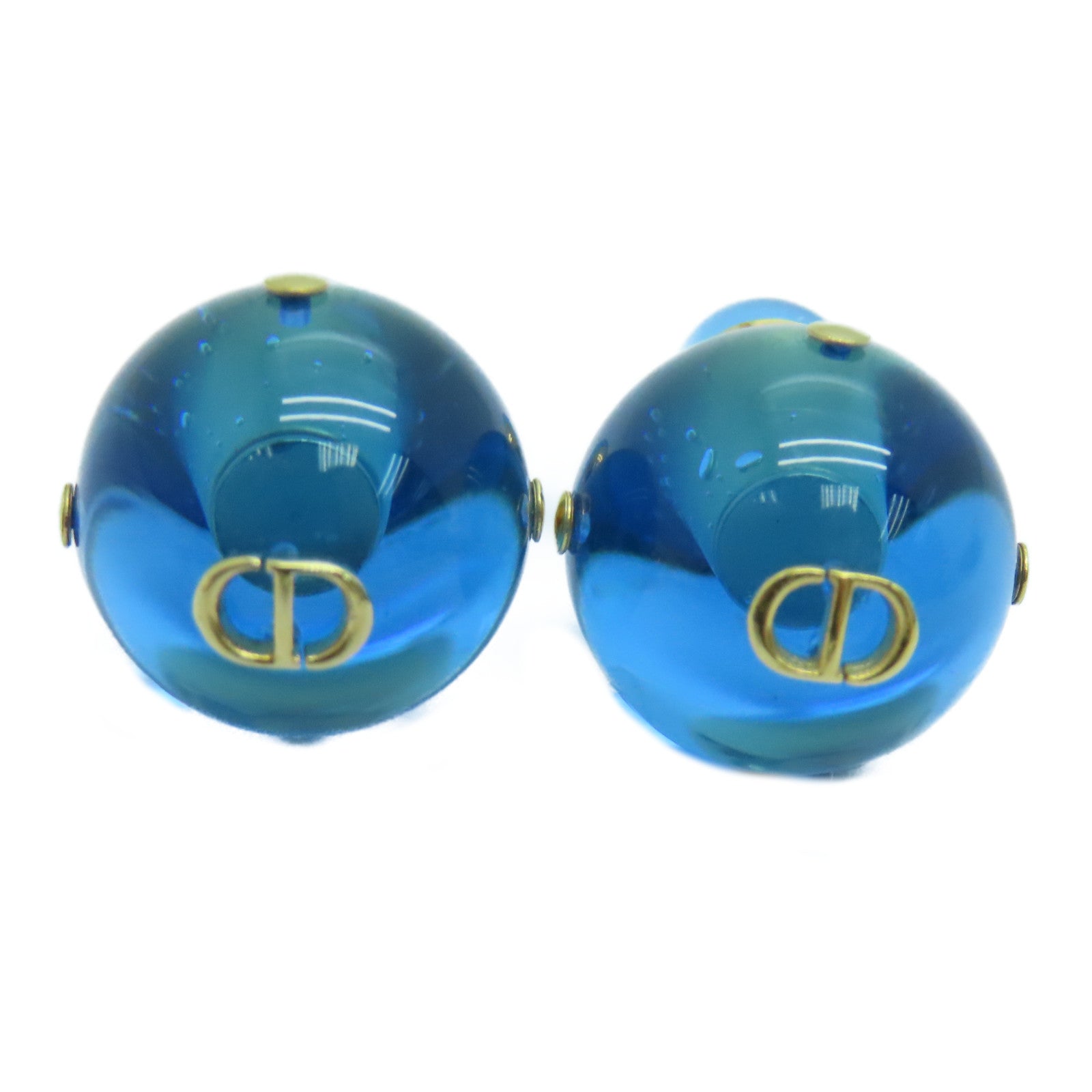 Dior 金屬Tribales Earrings耳環金色/藍色