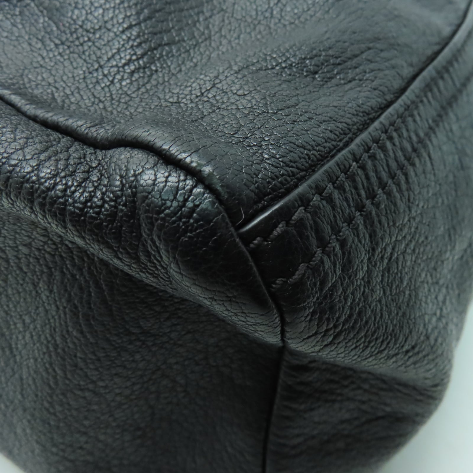 GIVENCHY 皮革Pandora Bag銀扣手挽肩背兩用袋黑色