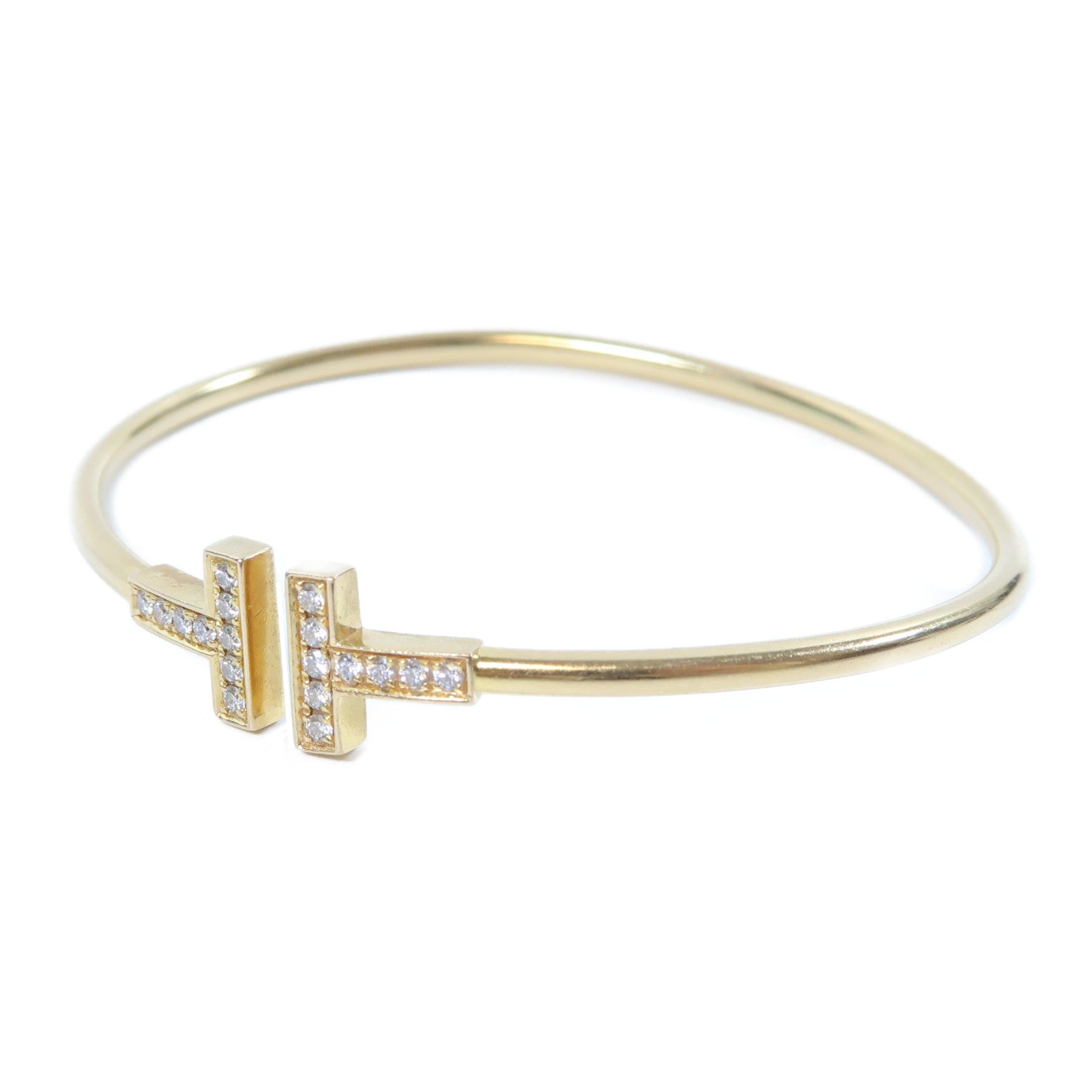 TIFFANY＆CO 18K黃金Diamond Wire Bracelet鑽石手鐲