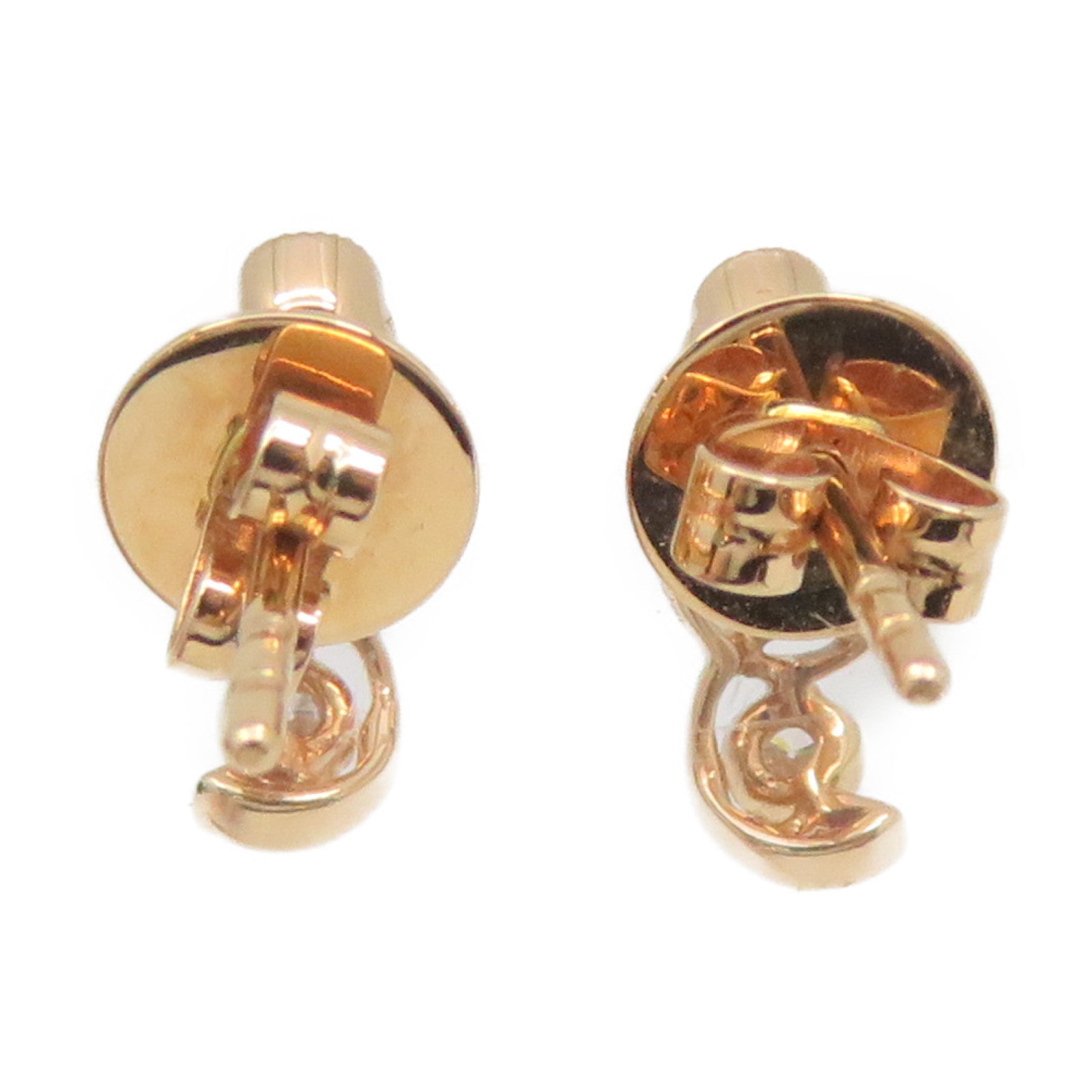 JEWELRY 18K玫瑰金/0.03ct蓝宝石/0.04ct钻石Sapphire Earrings耳环