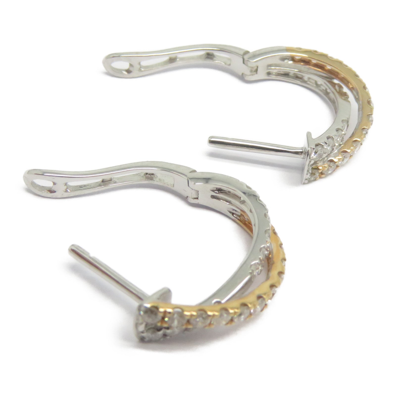 JEWELRY 18K白金/玫瑰金Diamond Earrings 0.576ct鑽石耳環
