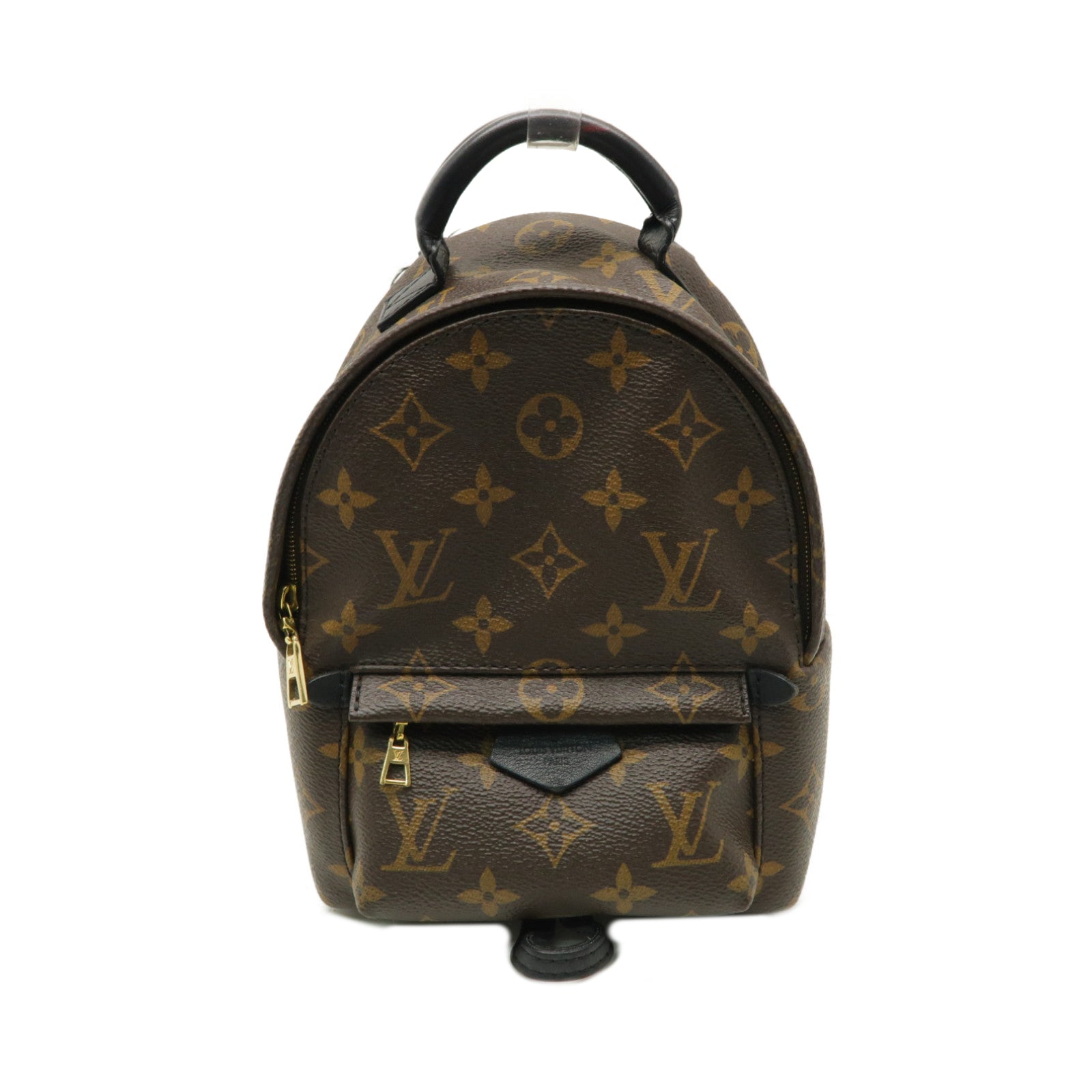 LOUIS VUITTON Monogram Macassar Palm Springs Backpack Mini金扣背包棕色黒色