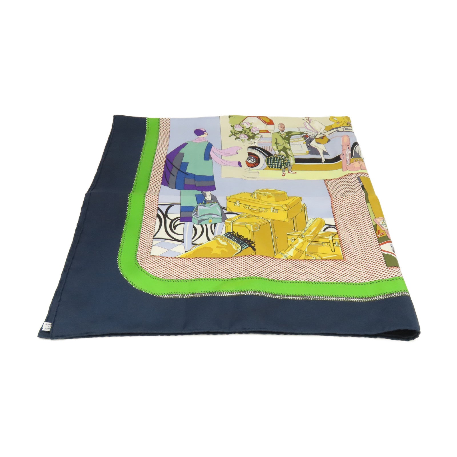 HERMES 【激減優惠】絲質Scarf 90x90絲巾寶藍色/藍色/彩色