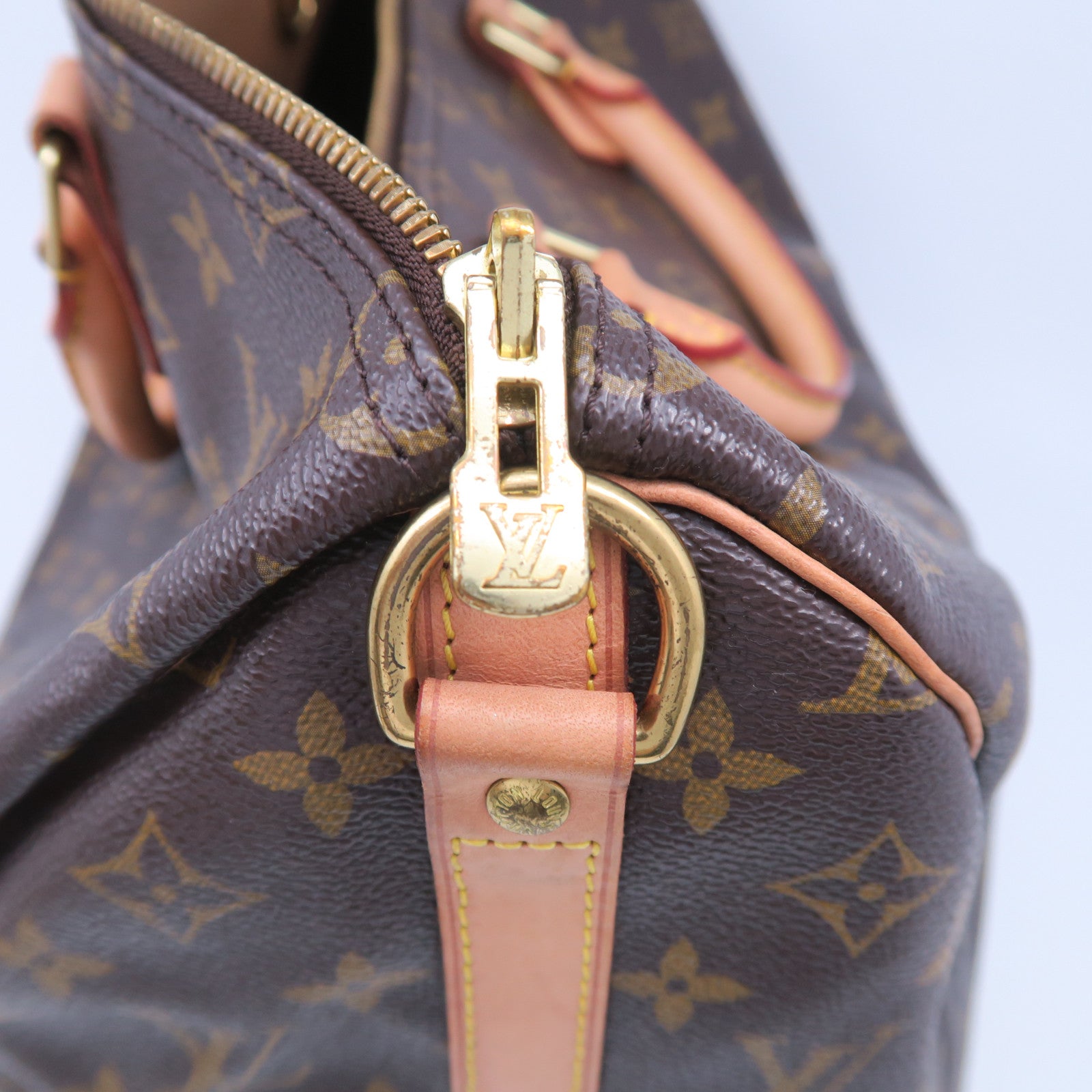 LOUIS VUITTON Monogram Speedy Bandouliere 35金扣手挽肩背兩用袋啡色