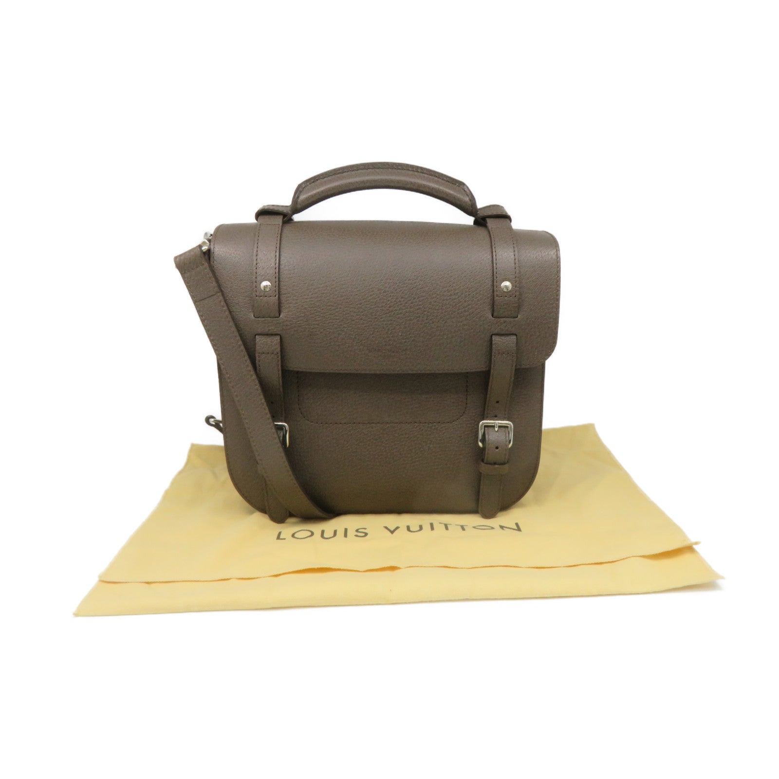 LOUIS VUITTON Tiga Leather Reporter Samara Taupe 2Way Shoulder Bag Handle Shoulder Bag Brown