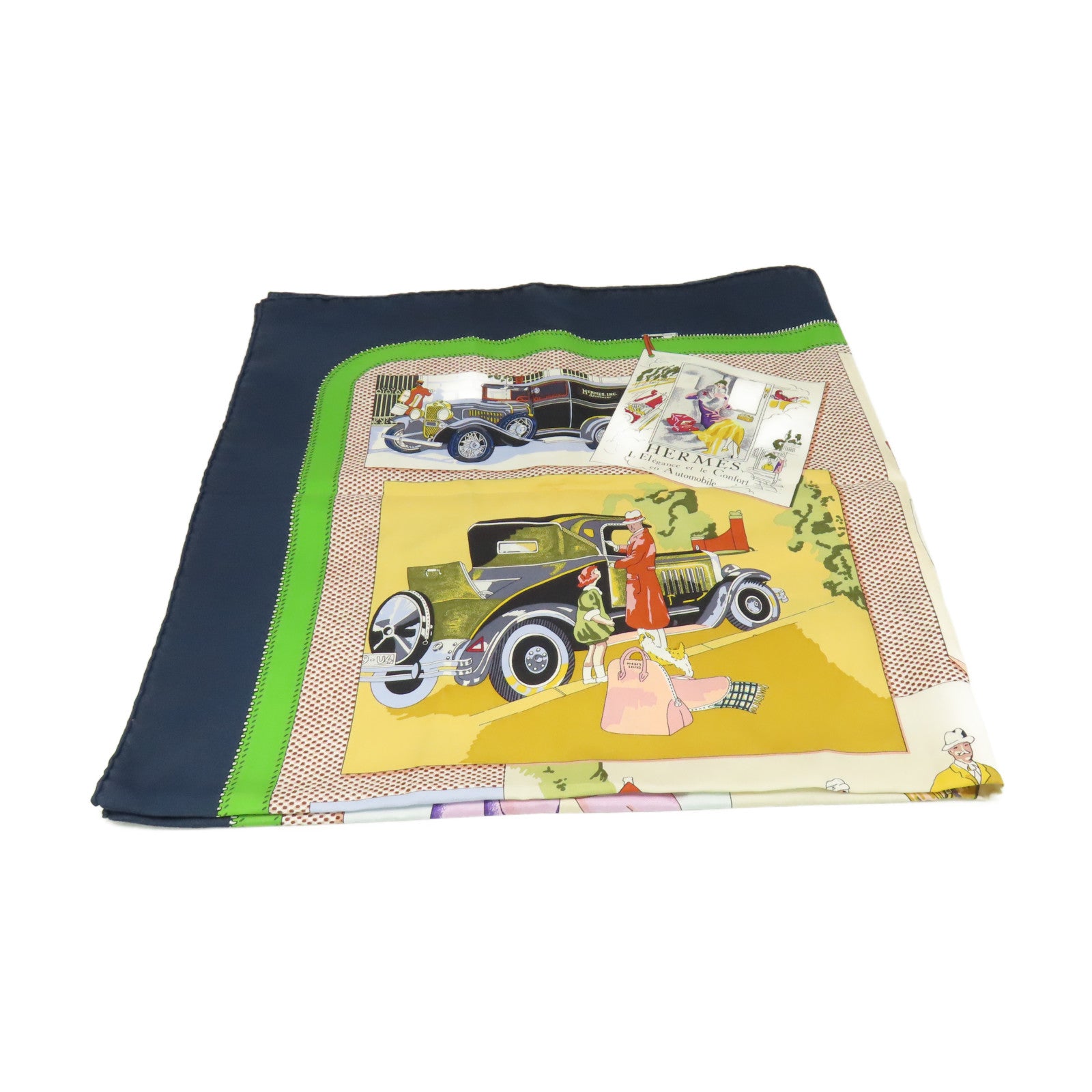 HERMES 【激減優惠】絲質Scarf 90x90絲巾寶藍色/藍色/彩色