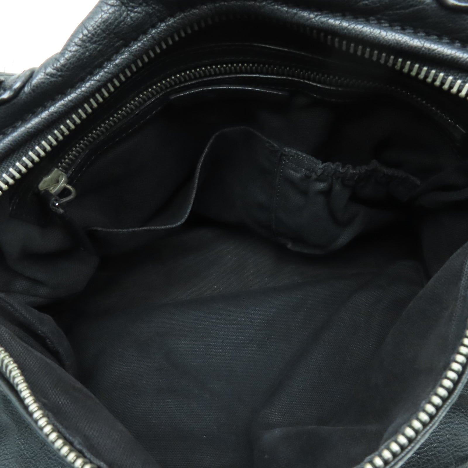 GIVENCHY 皮革Pandora Bag銀扣手挽肩背兩用袋黑色