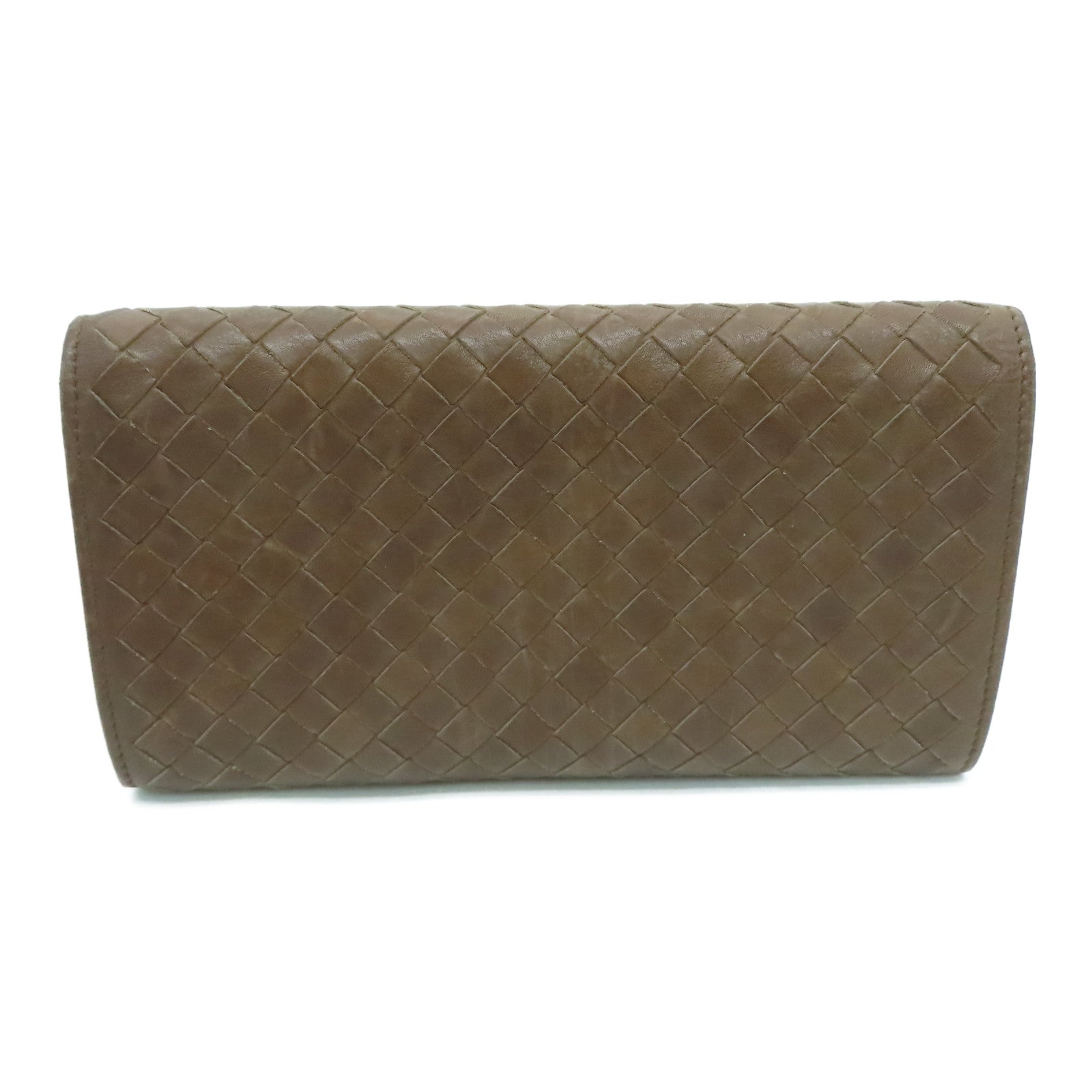 BOTTEGA VENETA 织纹皮革Long Wallet长钱包啡色