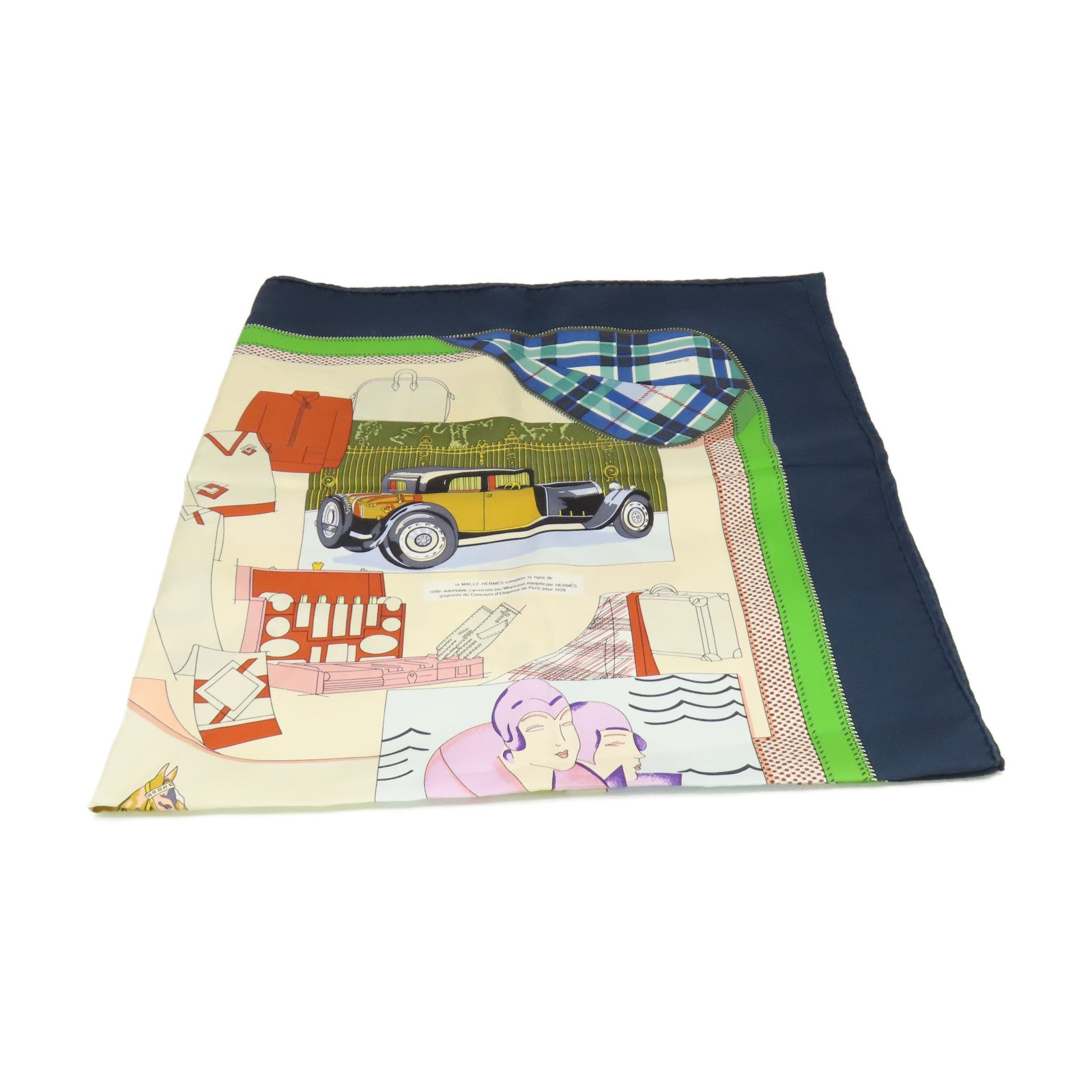 HERMES 【激減優惠】絲質Scarf 90x90絲巾寶藍色/藍色/彩色