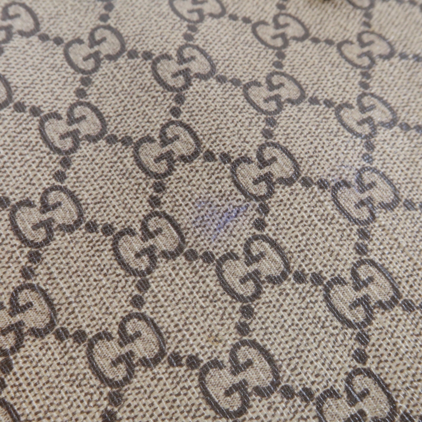 GUCCI 塗層帆布Cat Printed Handbag銀扣手挽袋啡色/紫色