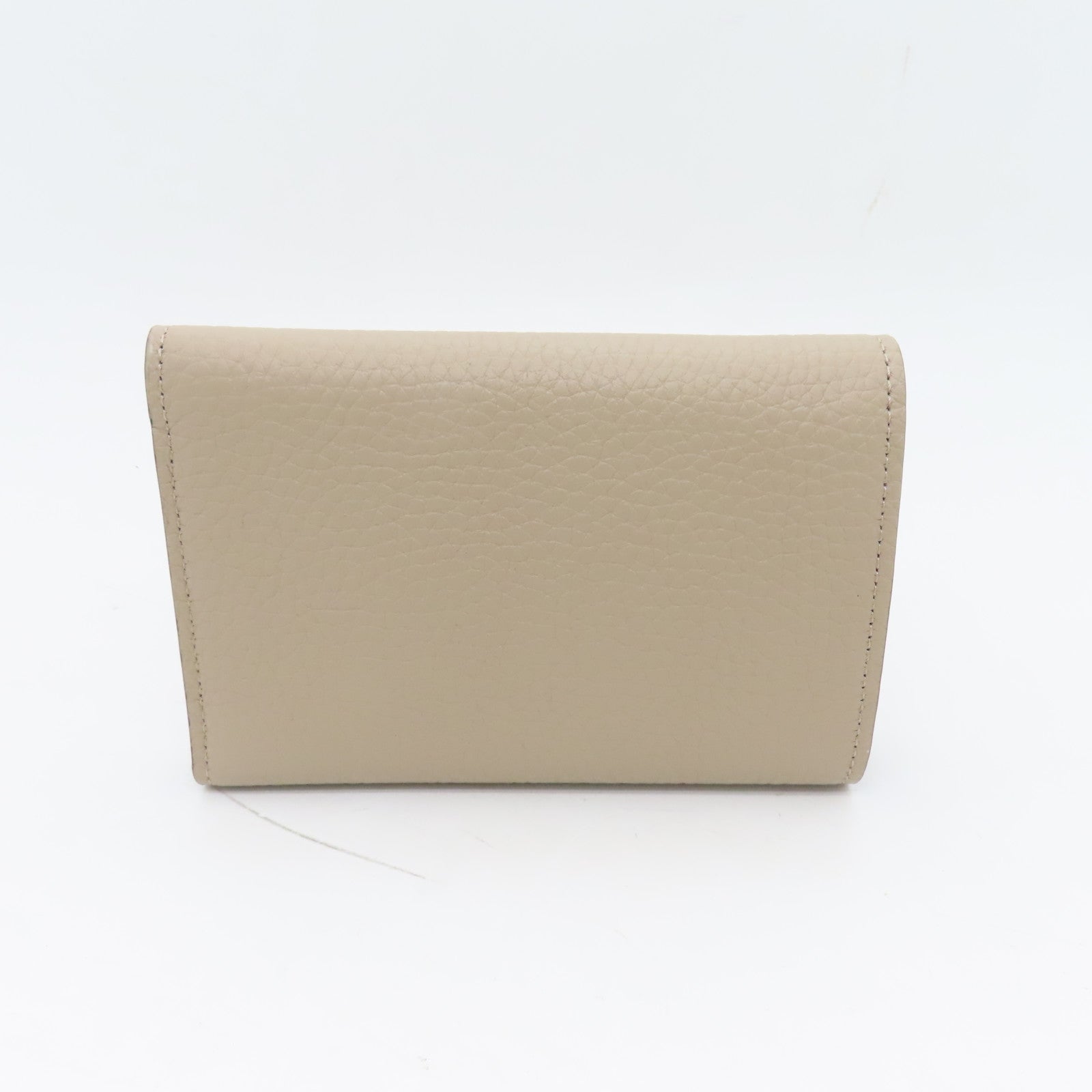 LOUIS VUITTON 牛皮皮革Capucines Wallet金扣錢包杏色
