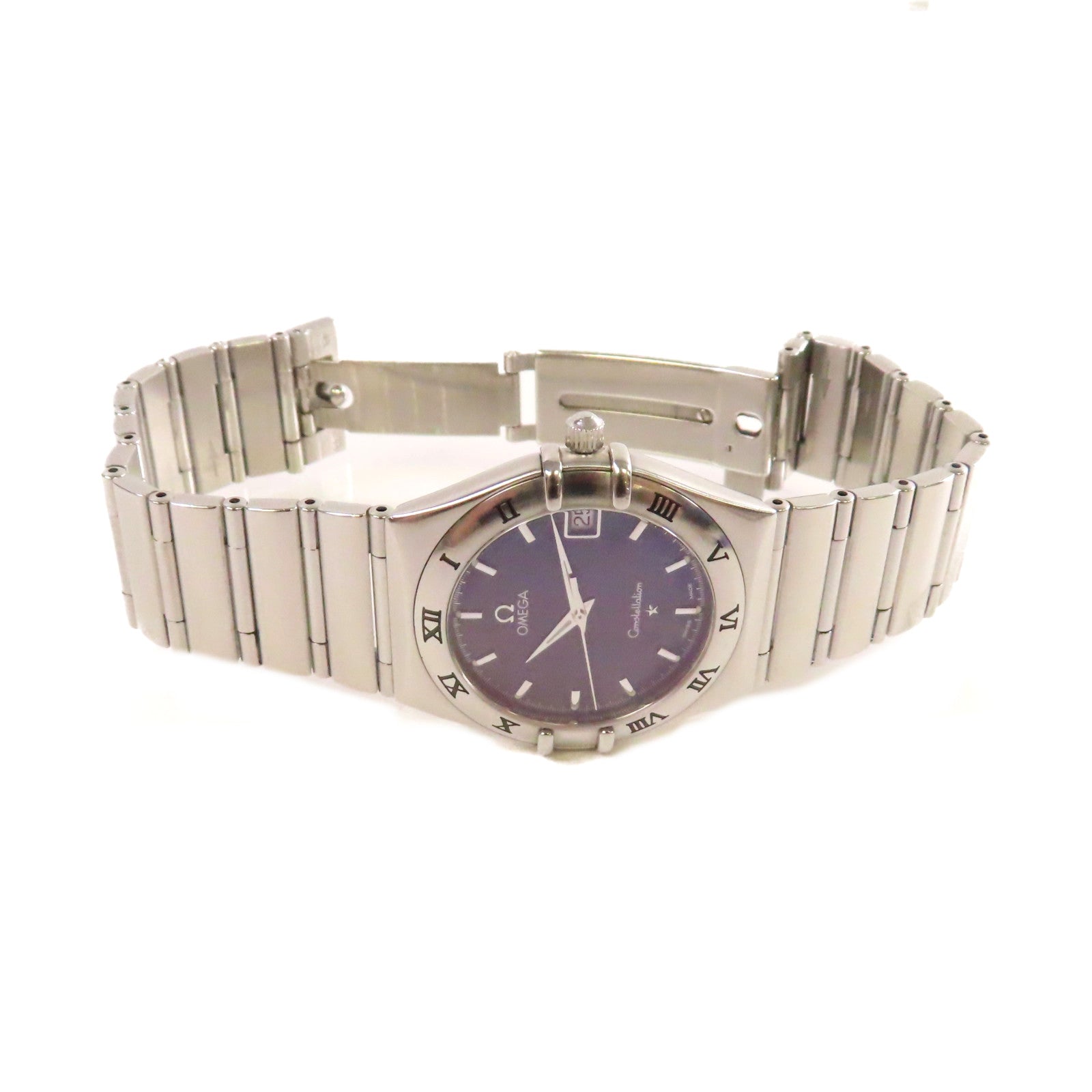 OMEGA Constellation Watch不鏽鋼石英機芯手錶碳灰色/銀色