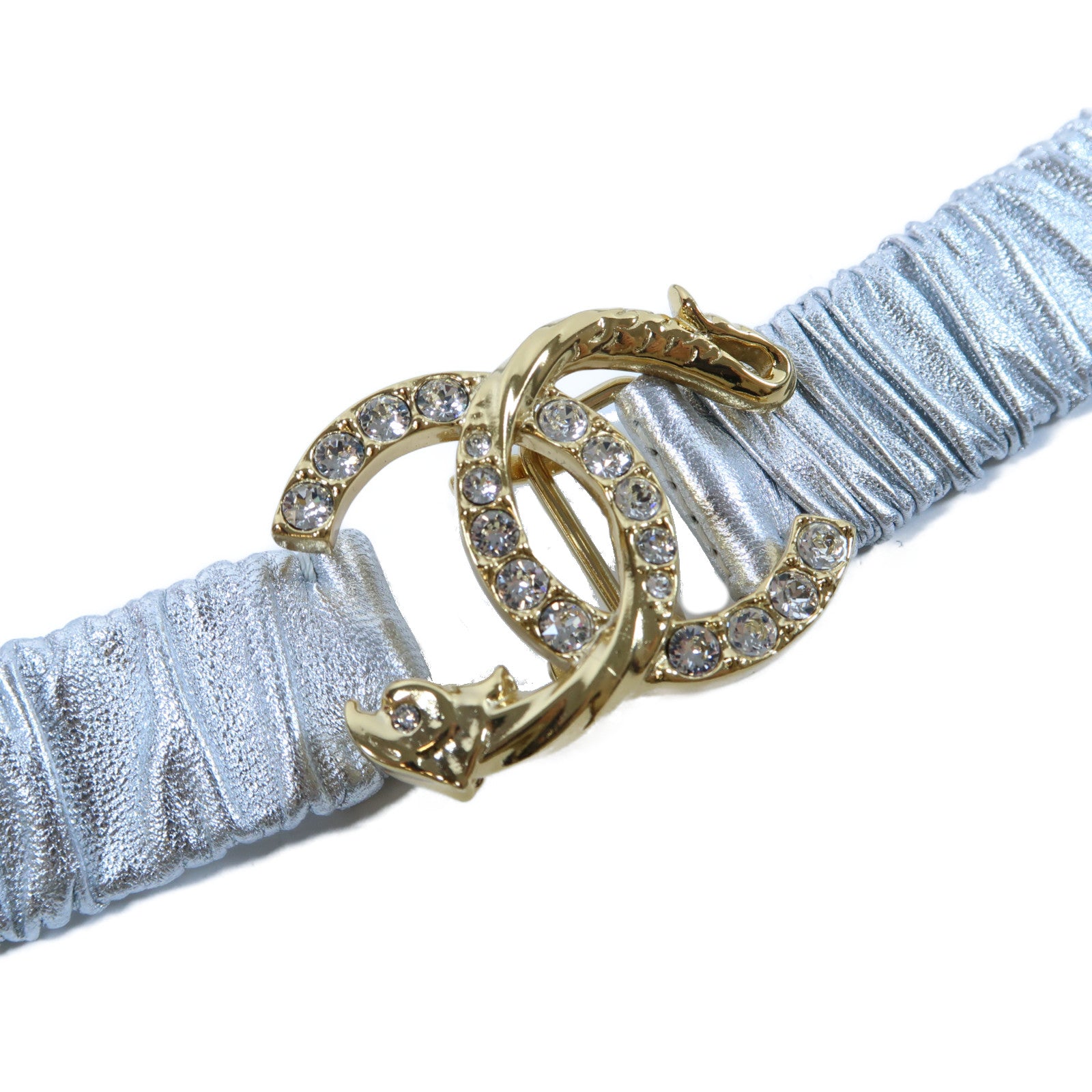 CHANEL 羊皮皮革Belt金扣皮帶