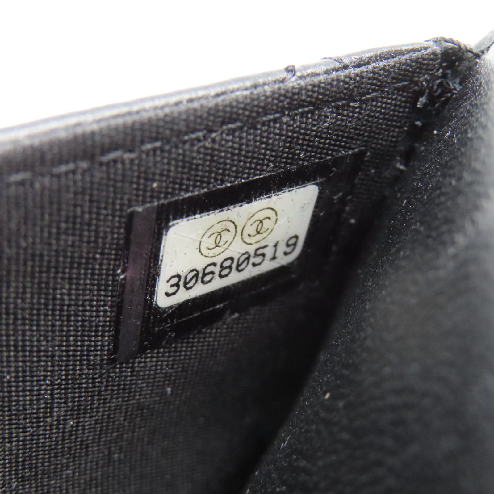 CHANEL 菱格羊皮皮革Chain Shoulder金扣鏈帶肩背袋黑色