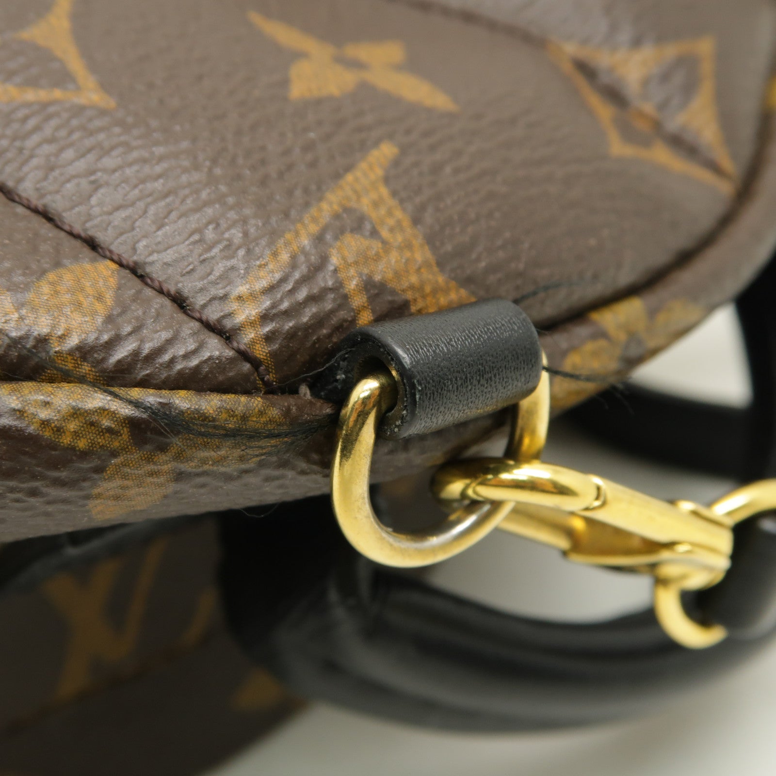 LOUIS VUITTON Monogram Macassar Palm Springs Backpack Mini金扣背包棕色黒色