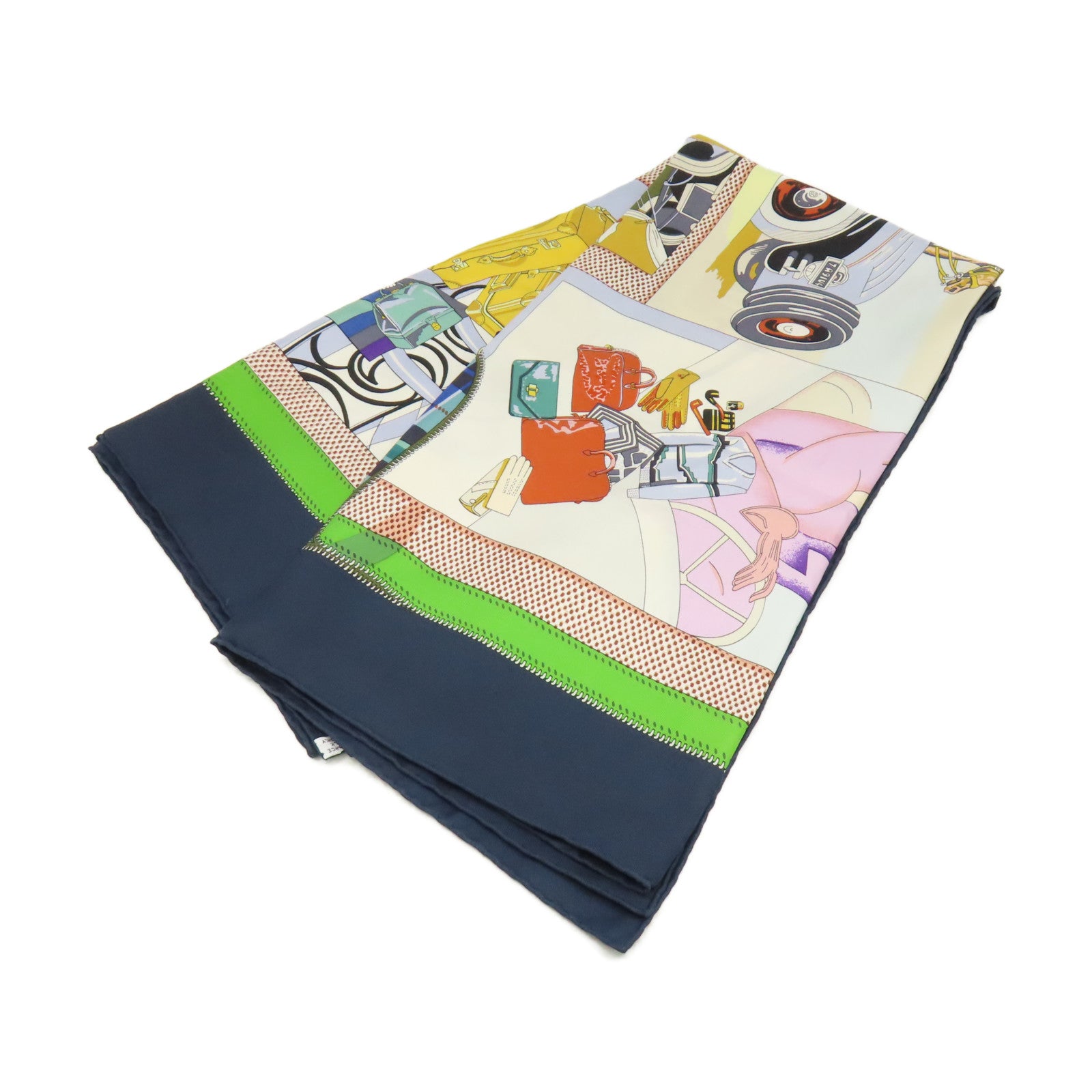 HERMES 【激減優惠】絲質Scarf 90x90絲巾寶藍色/藍色/彩色