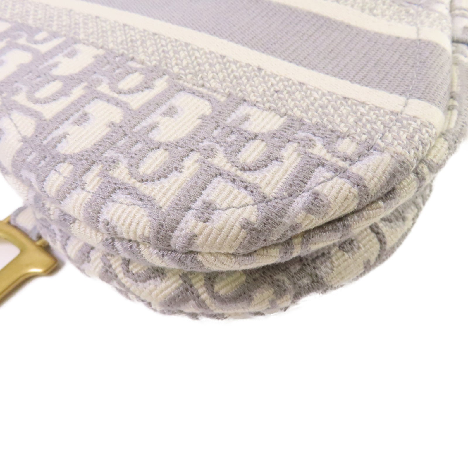 Dior Oblique Jacquard帆布Saddle Shoulder Bag金扣肩背袋灰色