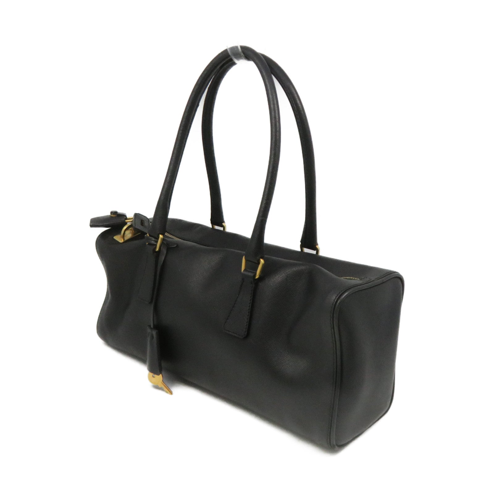 PRADA Saffiano Leather Shoulder Bag Black