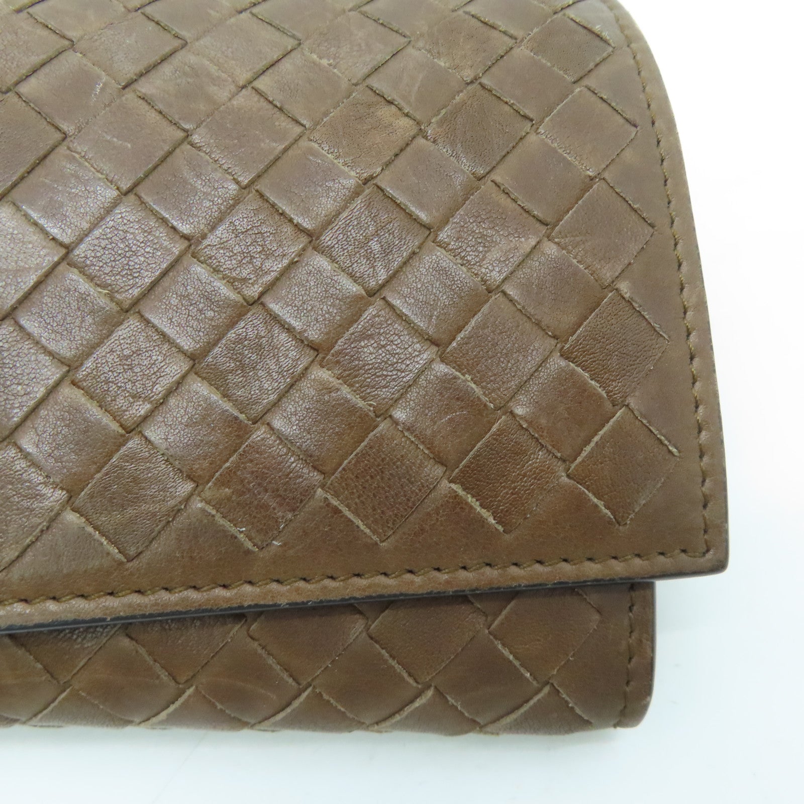 BOTTEGA VENETA 织纹皮革Long Wallet长钱包啡色