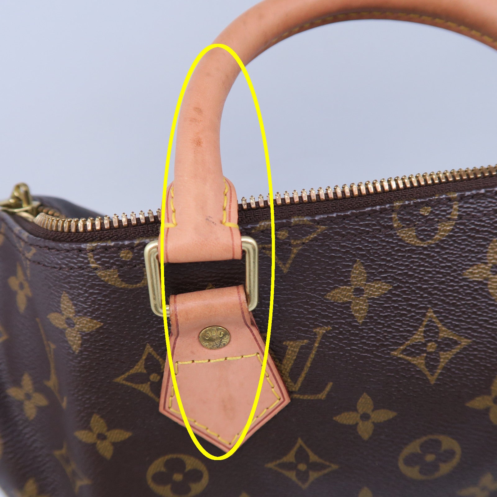 LOUIS VUITTON Monogram Speedy Bandouliere 35金扣手挽肩背兩用袋啡色