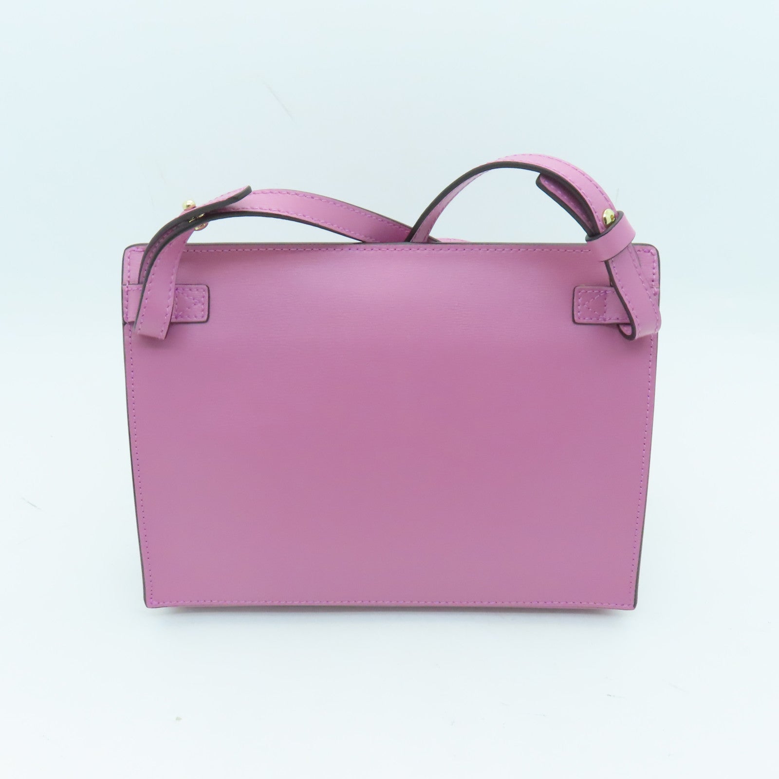Salvatore Ferragamo cowhide leather Shoulder Bag gold buckle shoulder bag purple