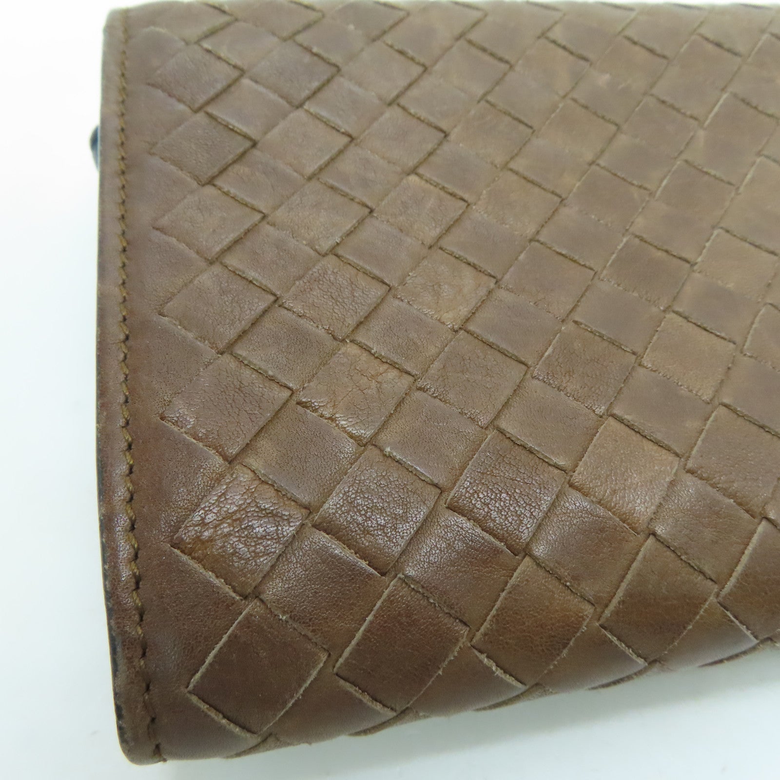 BOTTEGA VENETA 织纹皮革Long Wallet长钱包啡色