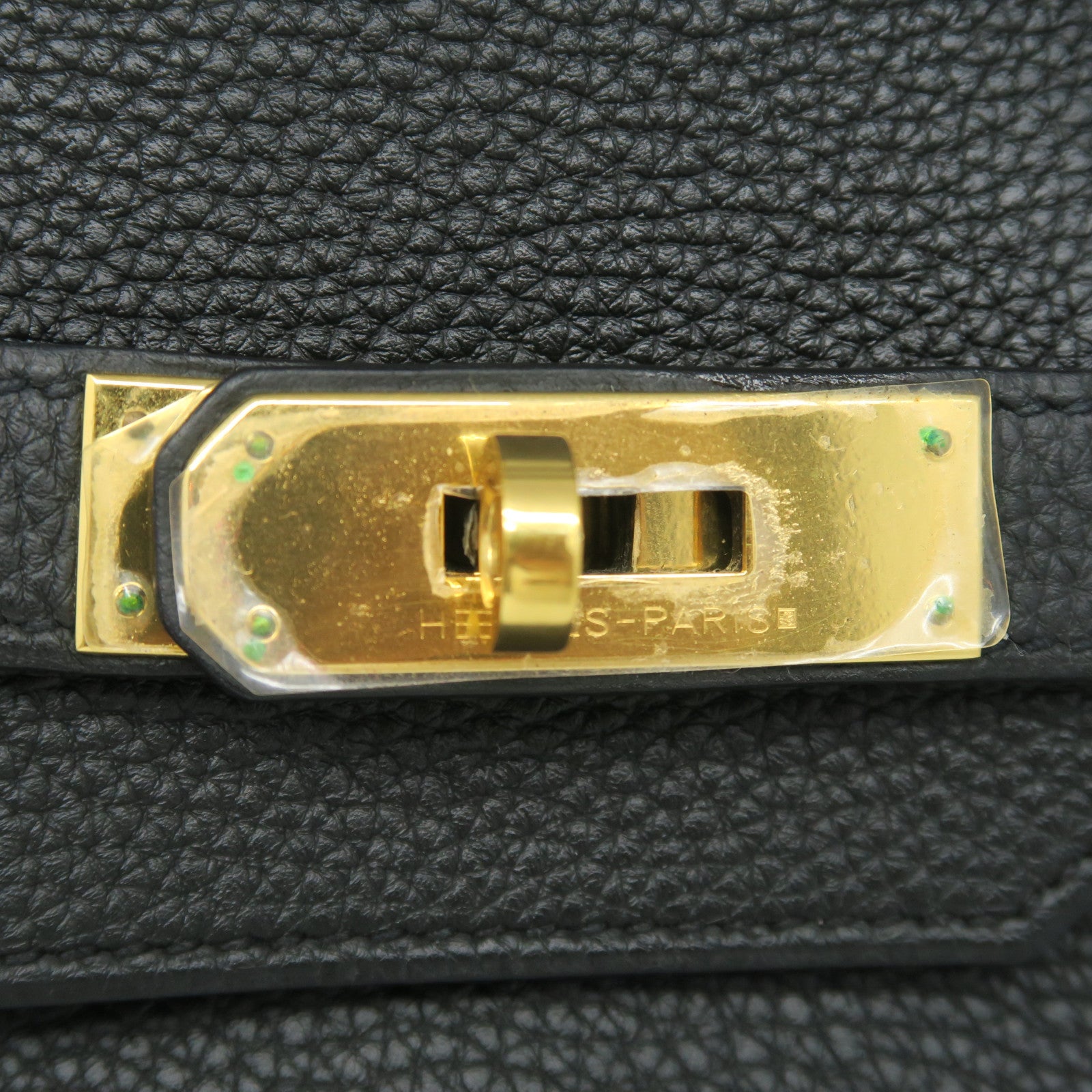HERMES Taurillon Clemence皮革Birkin 35金扣手挽袋黑色