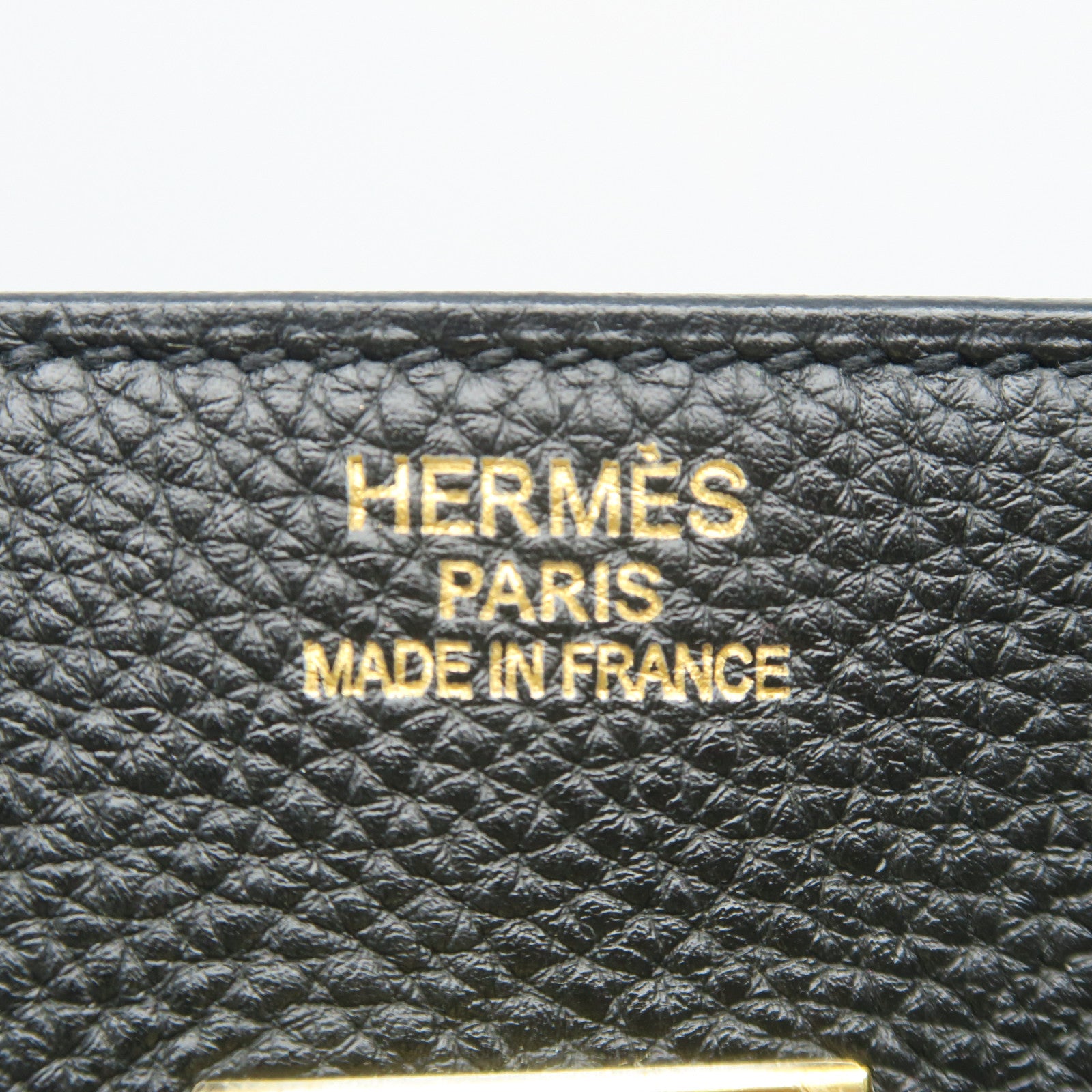 HERMES Taurillon Clemence皮革Birkin 35金扣手挽袋黑色