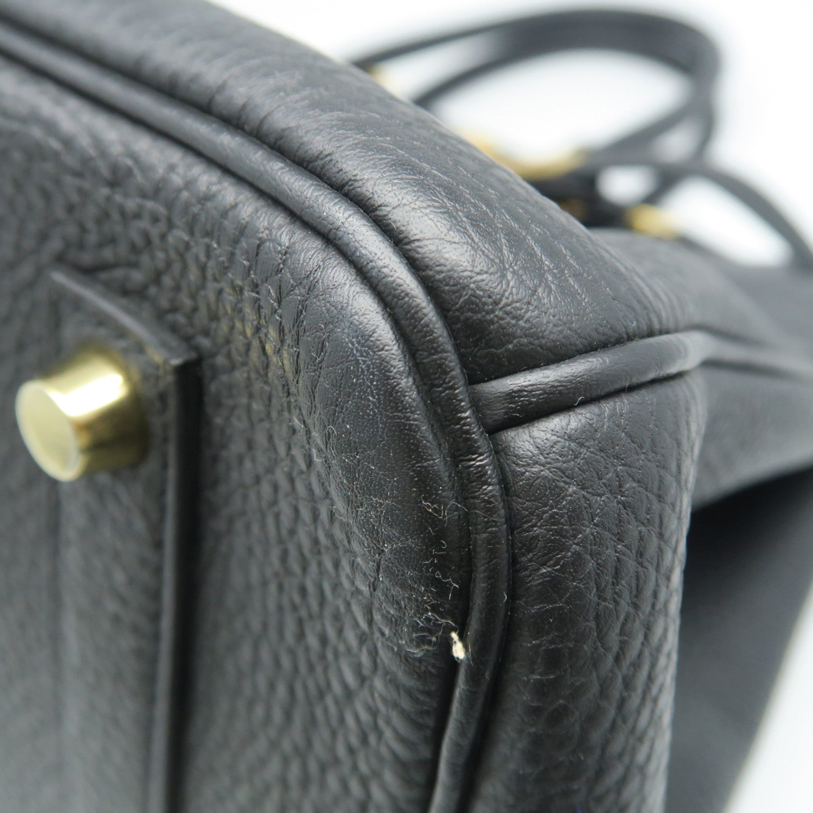 HERMES Taurillon Clemence皮革Birkin 35金扣手挽袋黑色