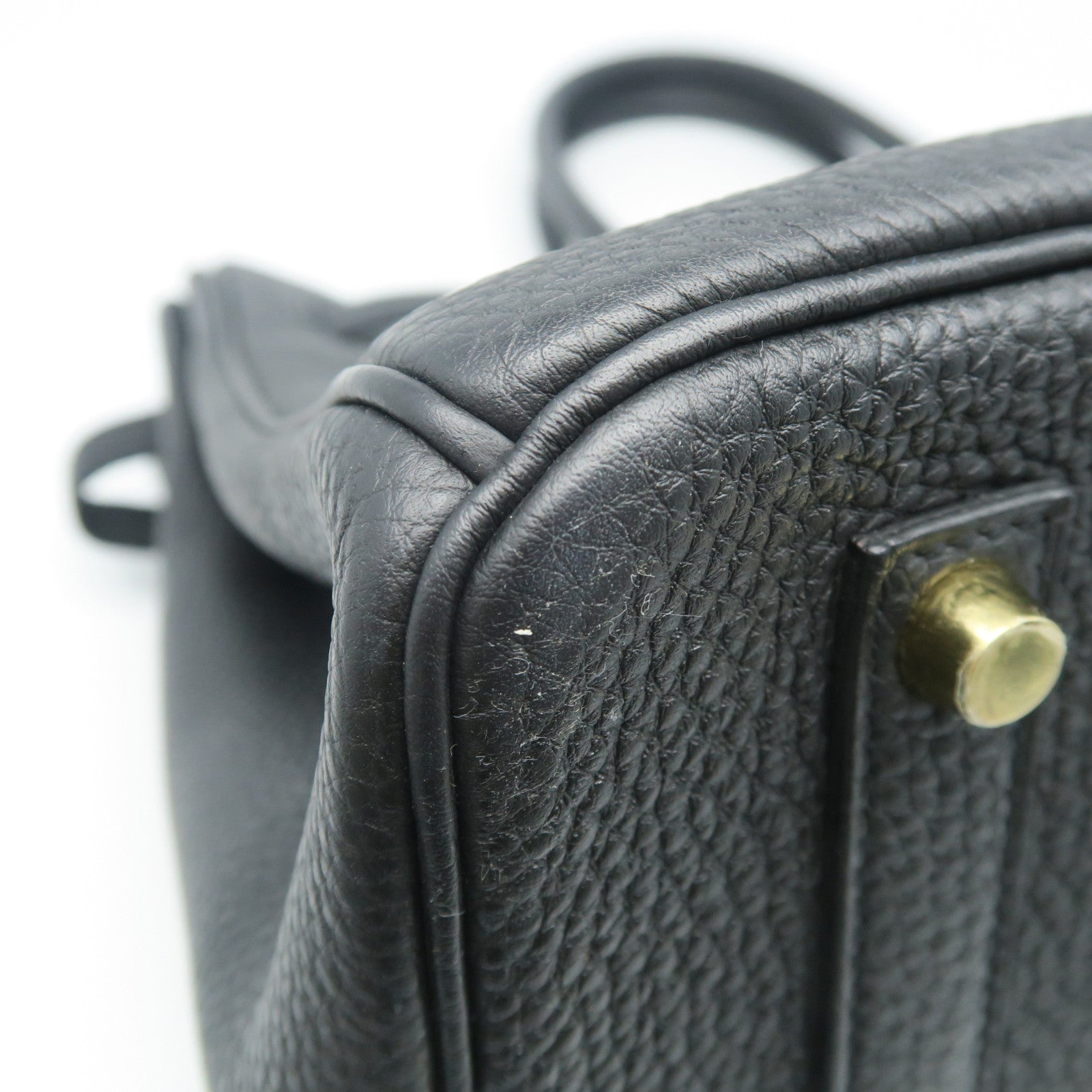 HERMES Taurillon Clemence皮革Birkin 35金扣手挽袋黑色