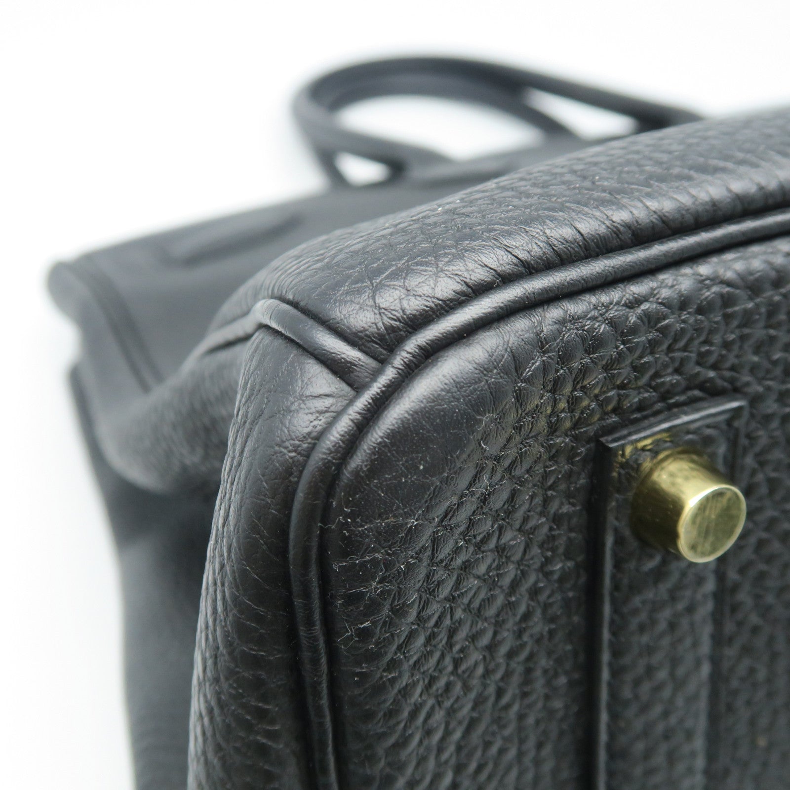 HERMES Taurillon Clemence皮革Birkin 35金扣手挽袋黑色