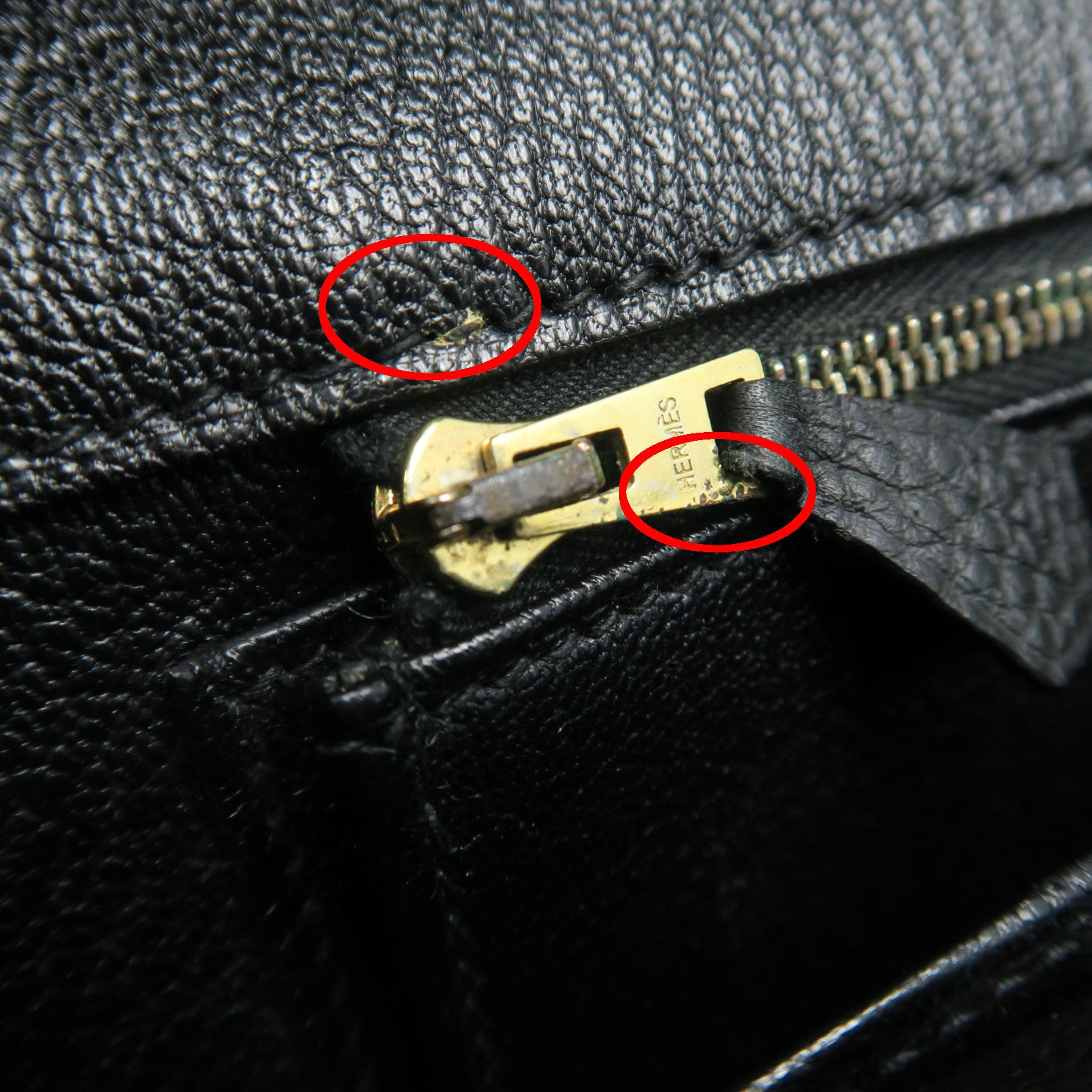 HERMES Taurillon Clemence皮革Birkin 35金扣手挽袋黑色