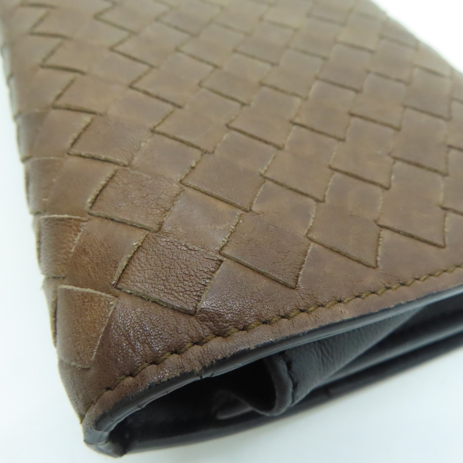 BOTTEGA VENETA 织纹皮革Long Wallet长钱包啡色