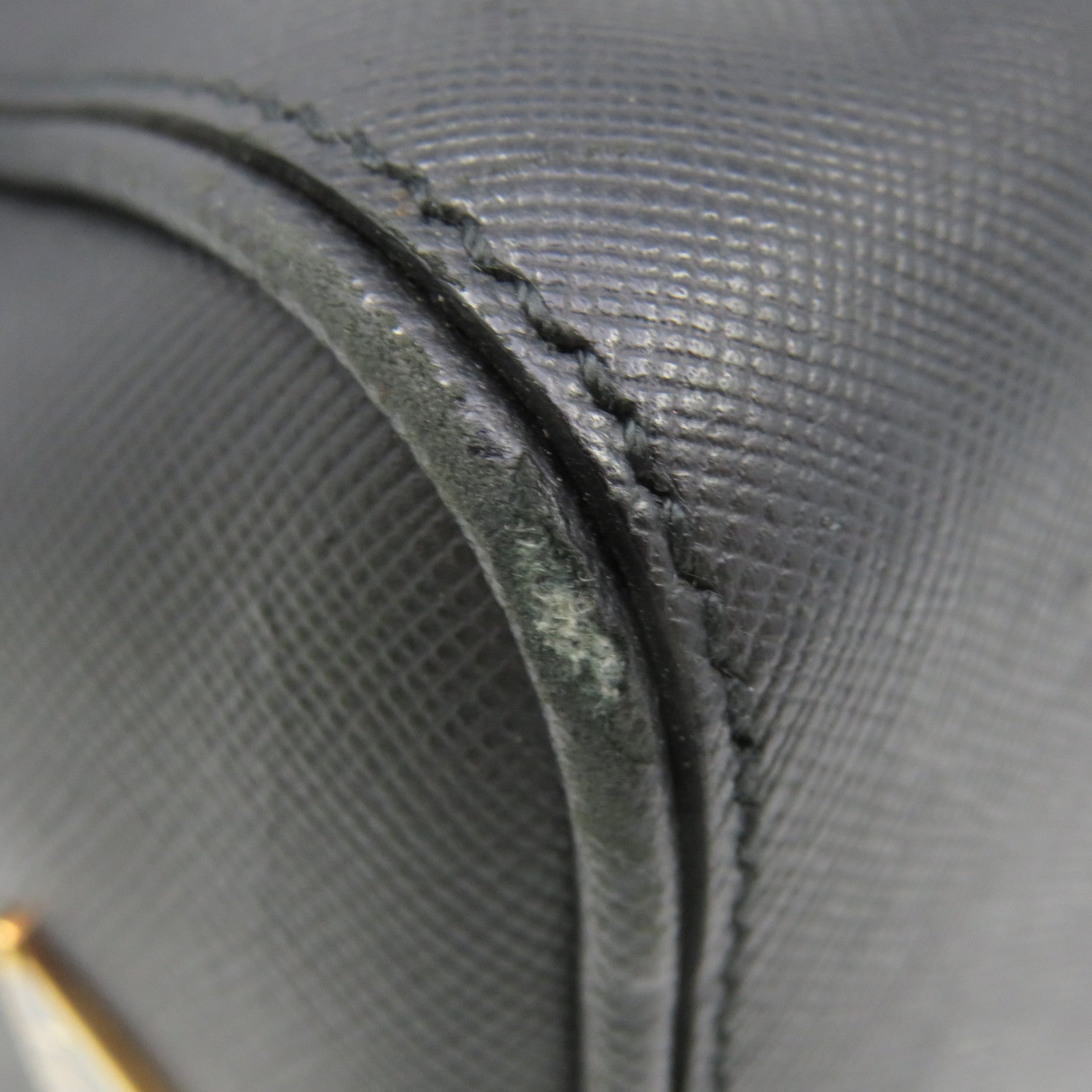 PRADA Saffiano Leather Shoulder Bag Black
