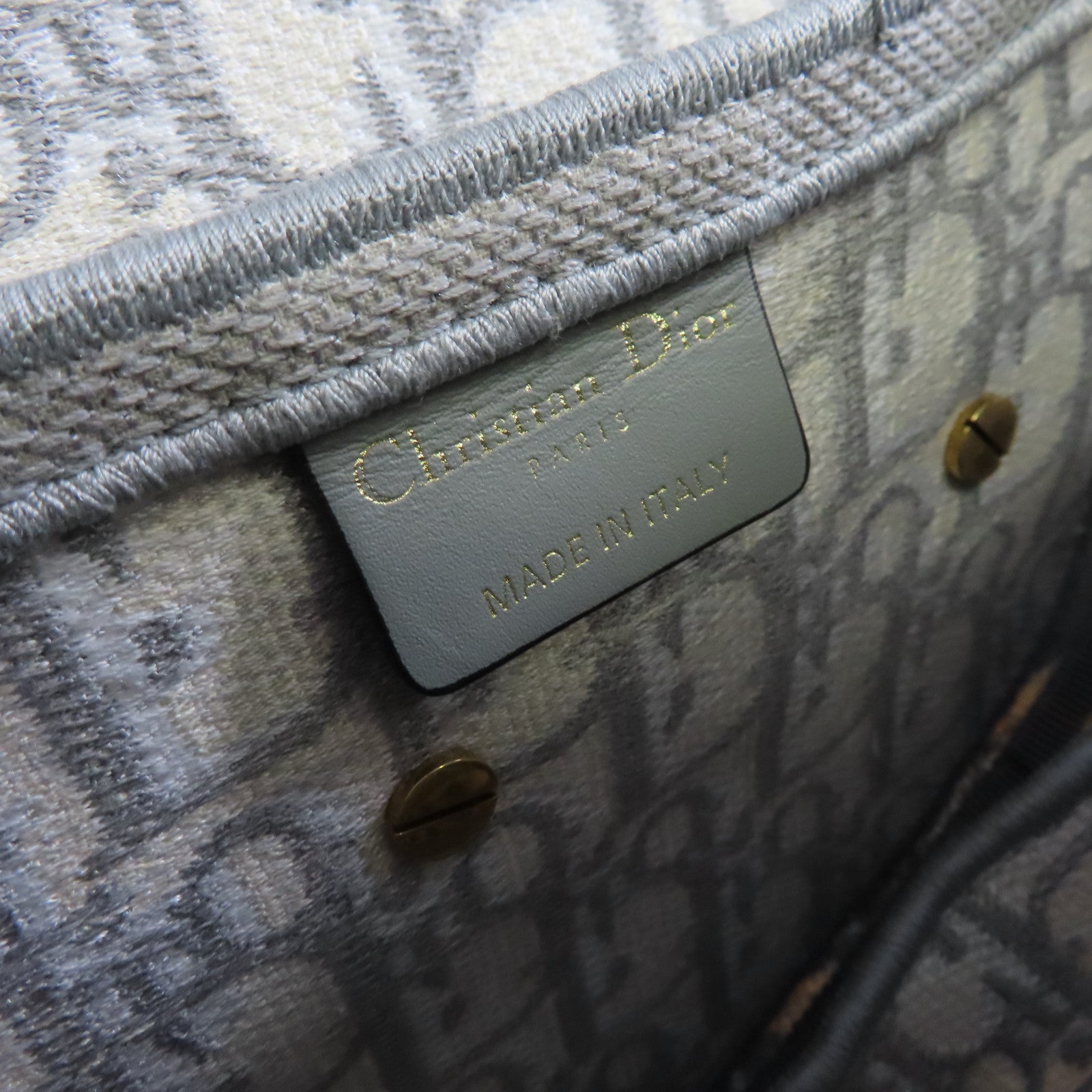 Dior Oblique Jacquard帆布Saddle Shoulder Bag金扣肩背袋灰色