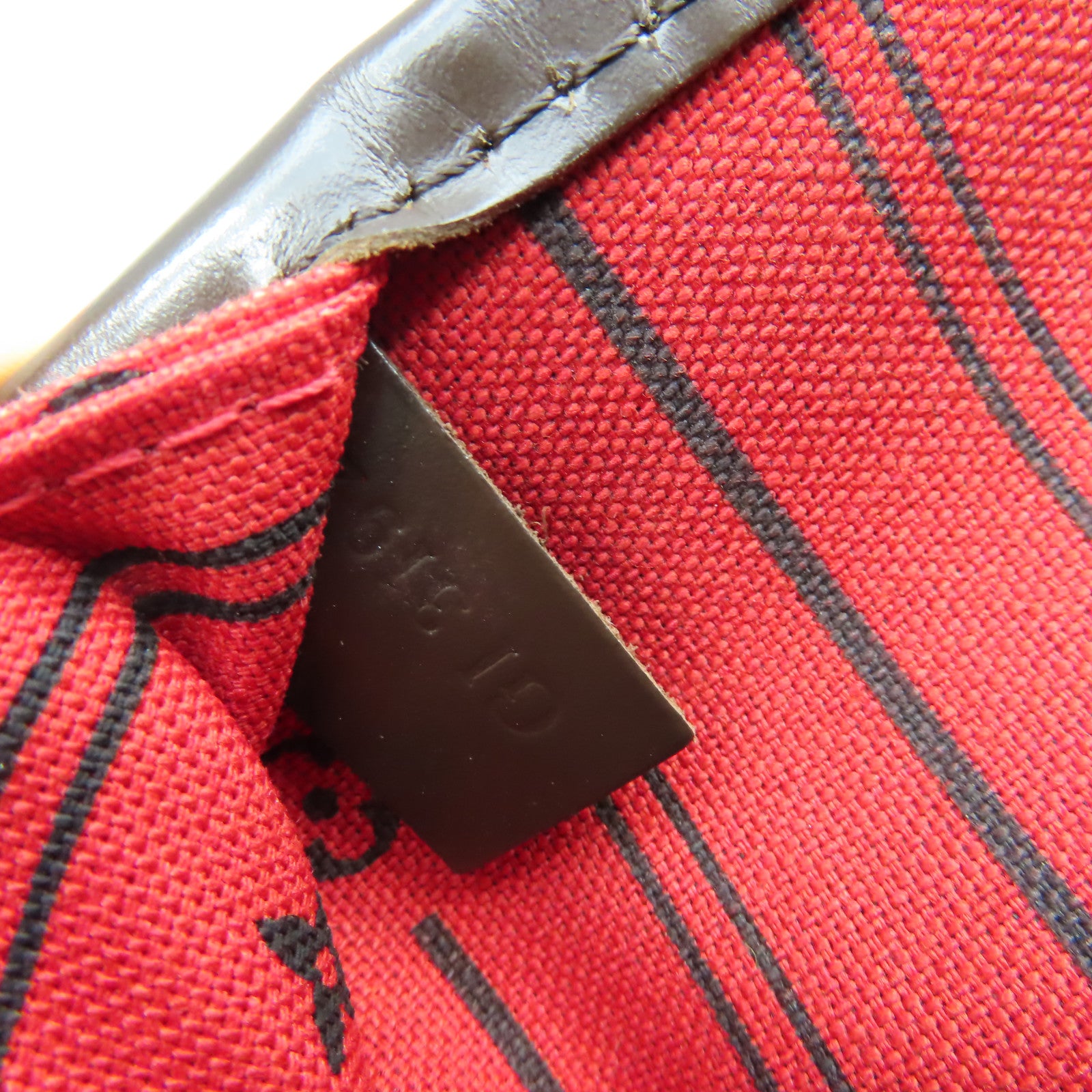 LOUIS VUITTON Damier Ebene Neverfull MM金扣手挽袋啡色