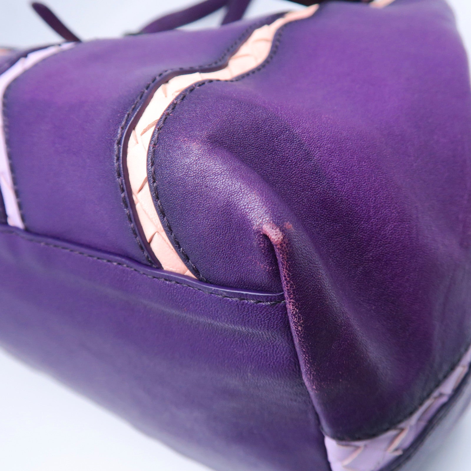 BOTTEGA VENETA 牛皮皮革Shoulder Bag肩背袋紫色