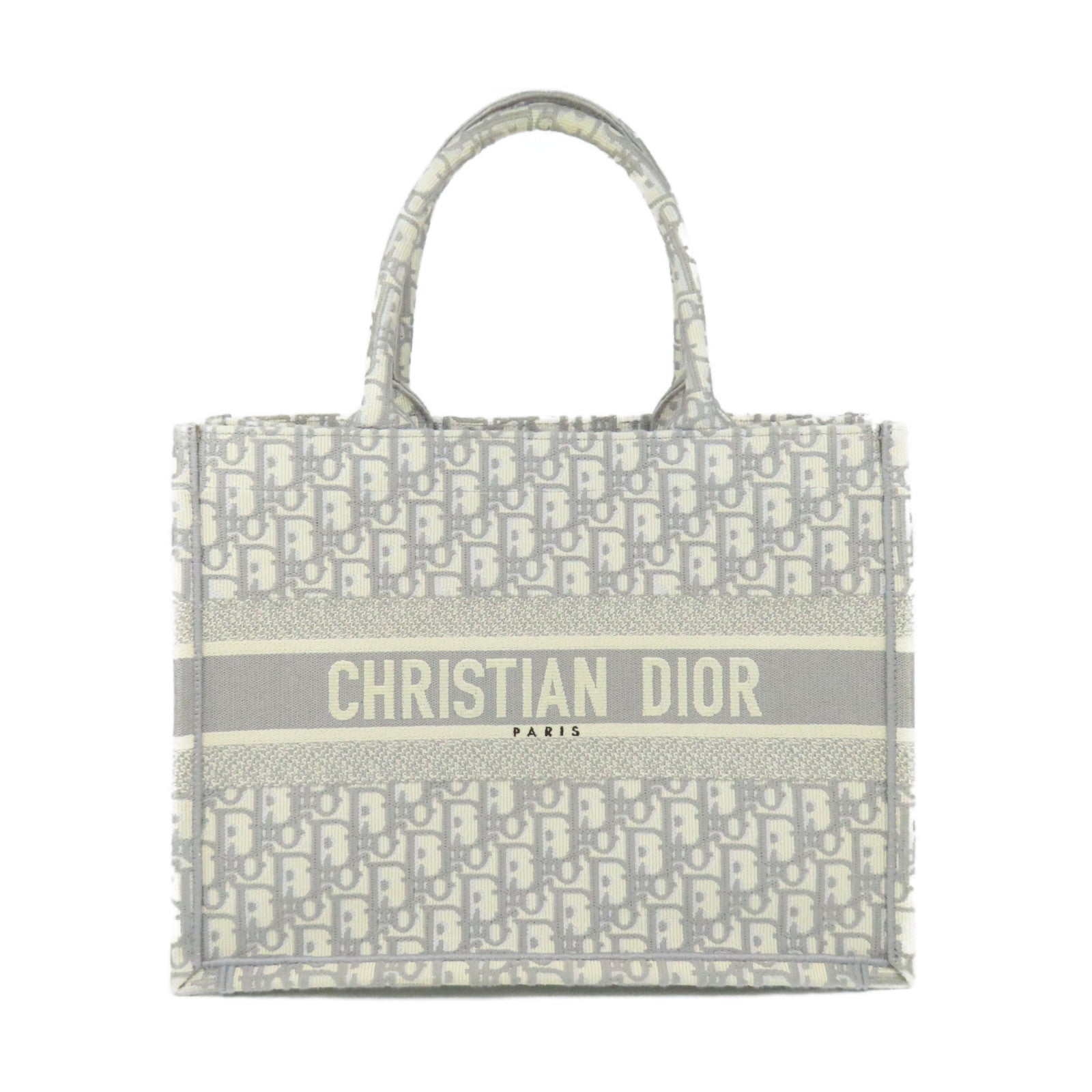 Dior 帆布Medium Book Tote Bag手挽袋灰色/米白色